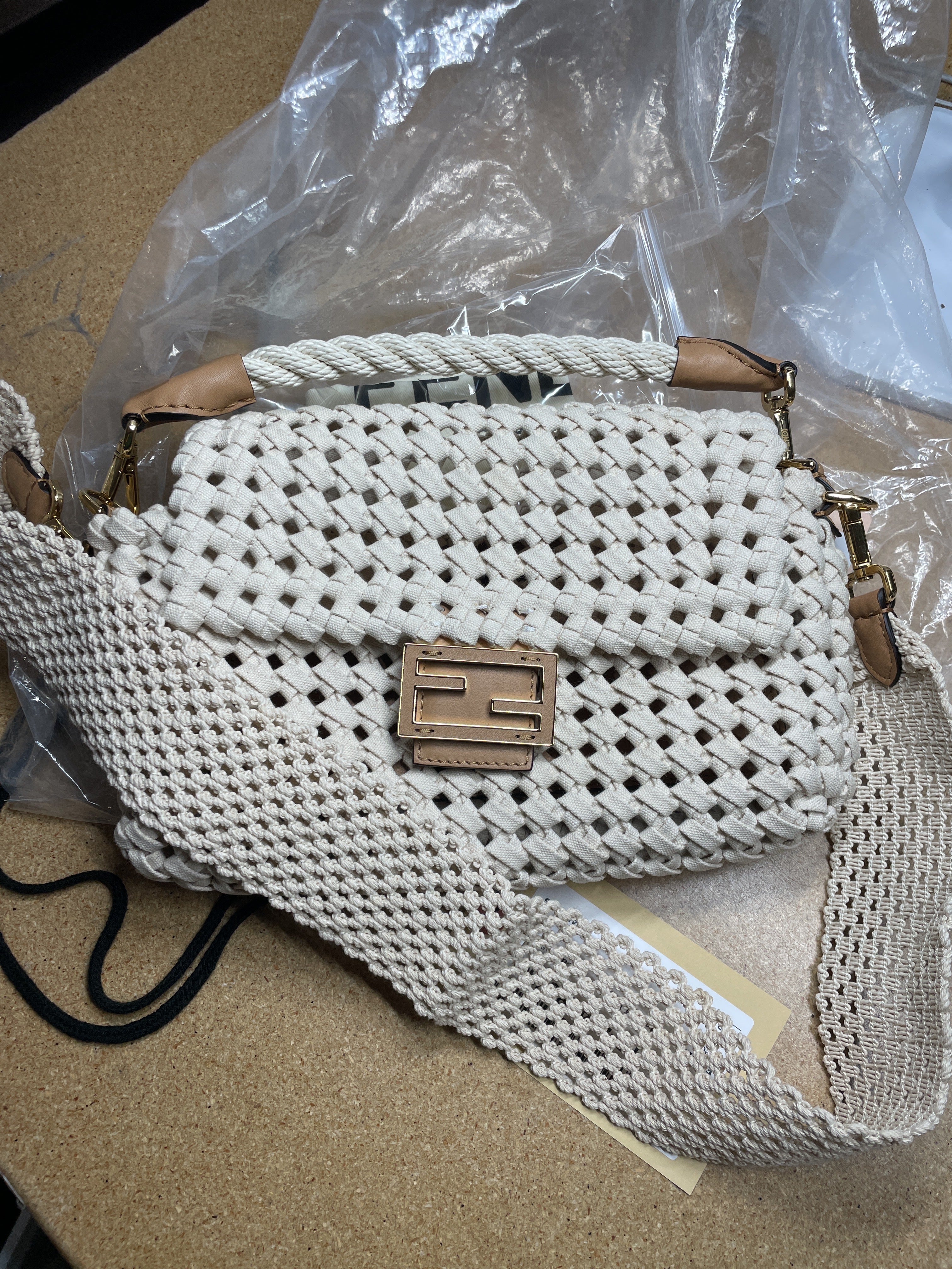 Baguette NM Bag Woven Canvas Medium - Image 6