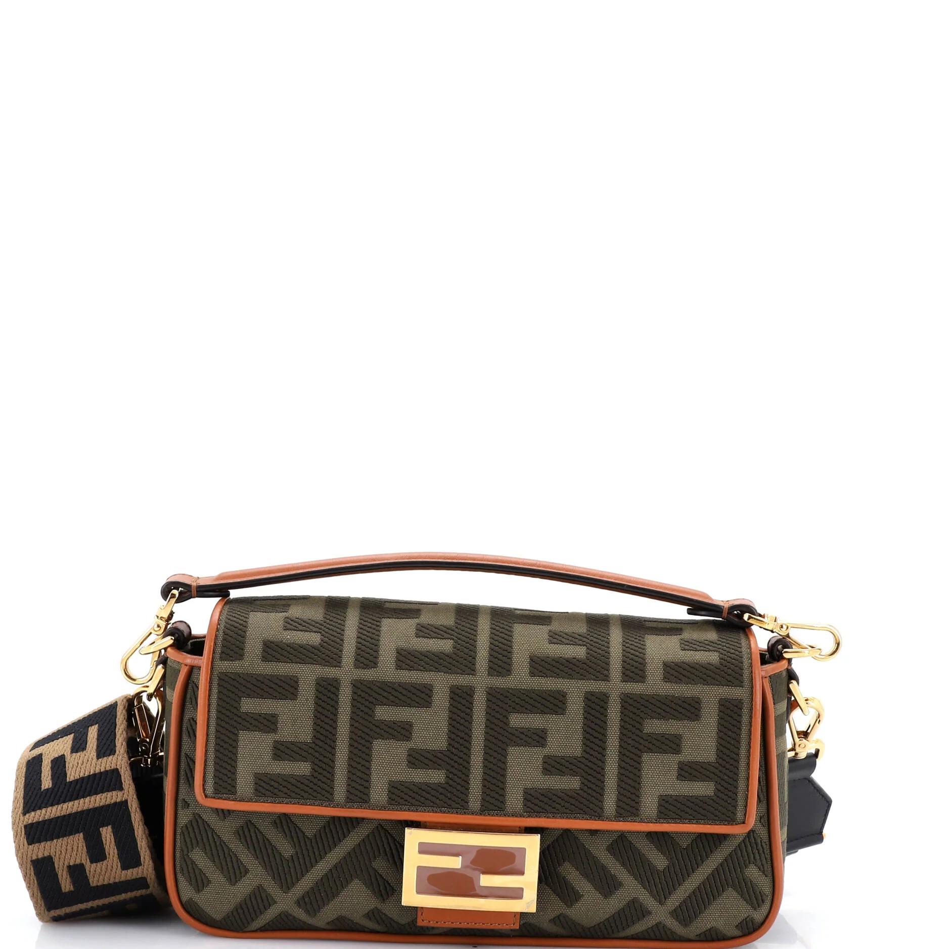 Baguette NM Bag Zucca Embroidered Canvas Medium