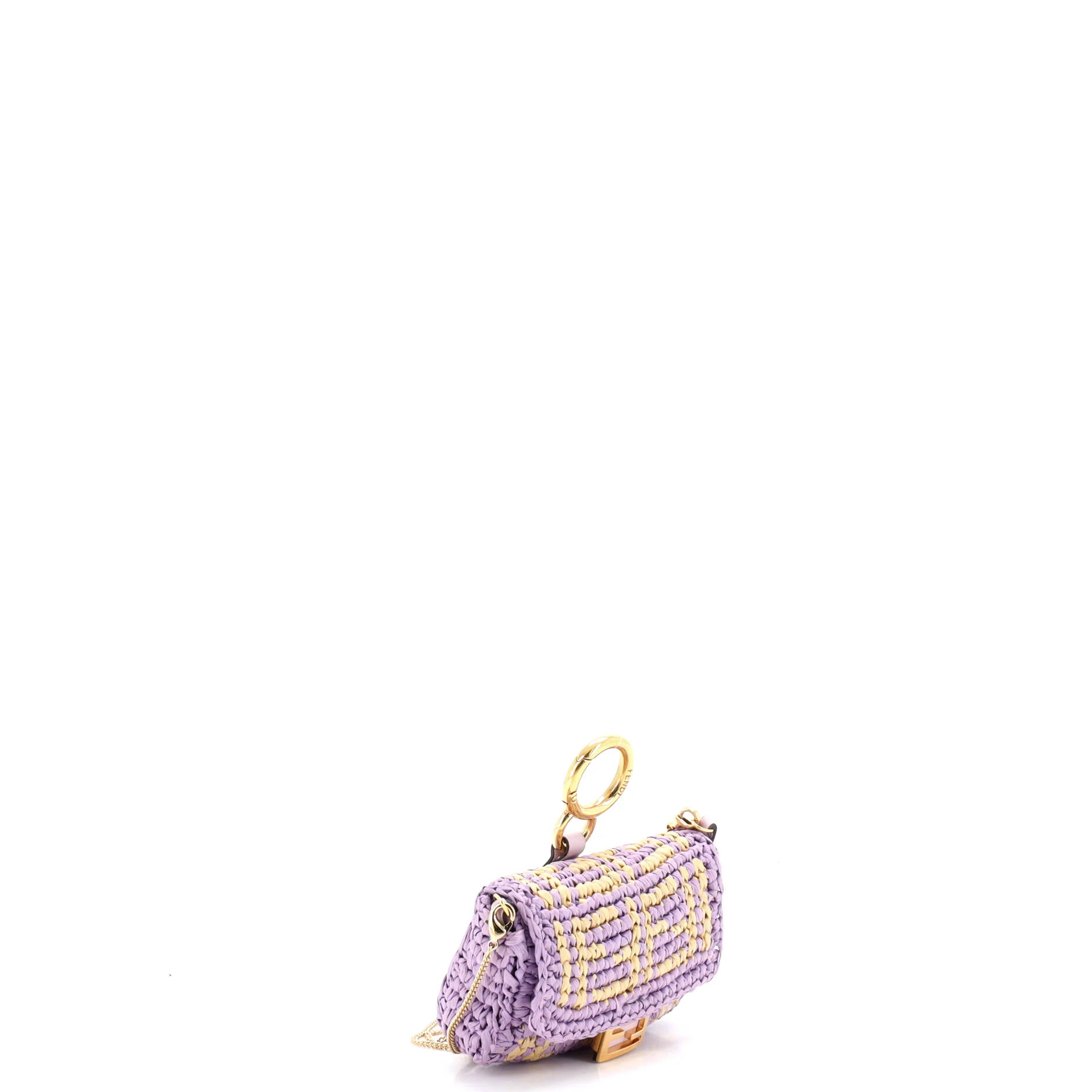 Chain Baguette Charm Bag Zucca Raffia Nano - Image 2