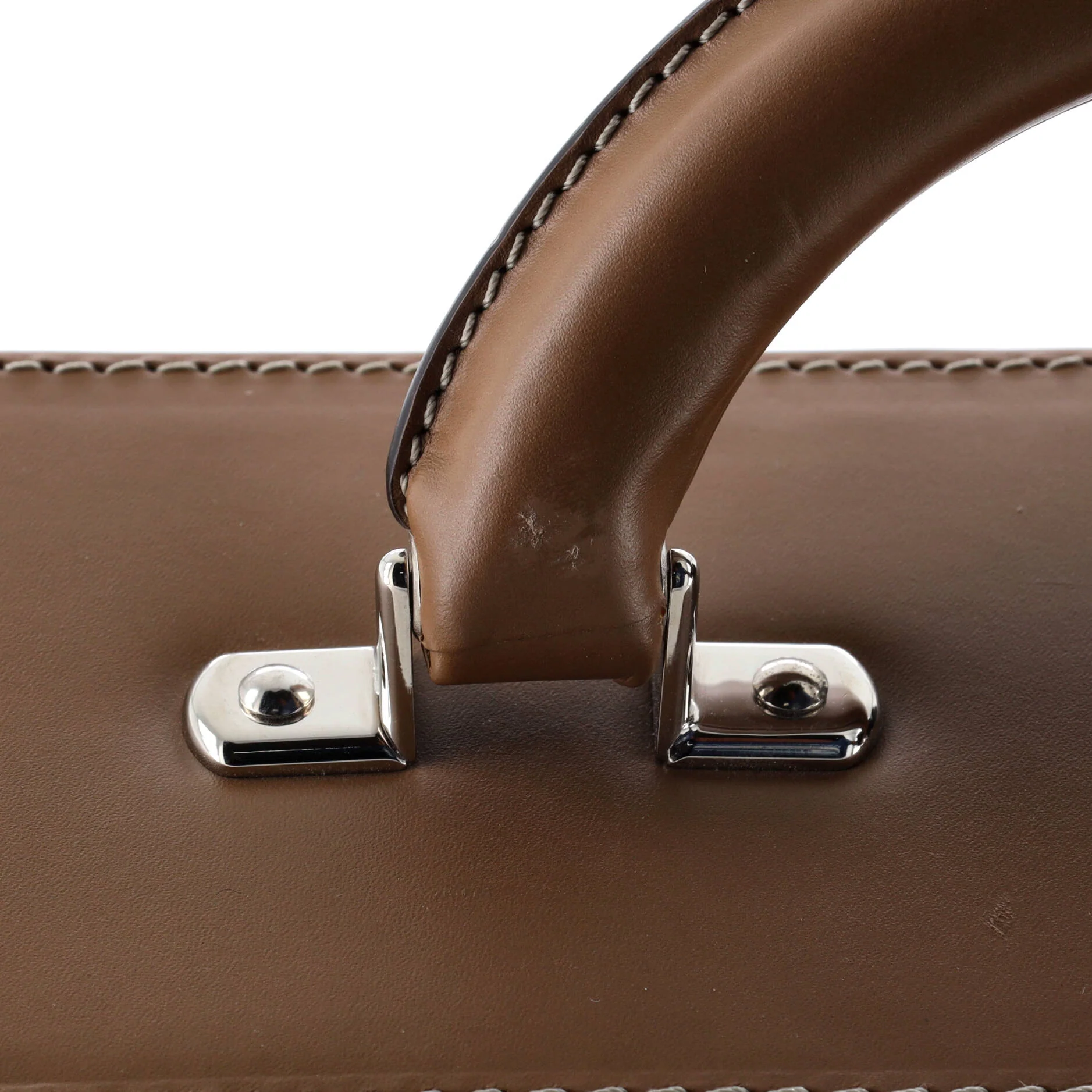 FF Belted Top Handle Suitcase Zucca Canvas with Leather - Image 11