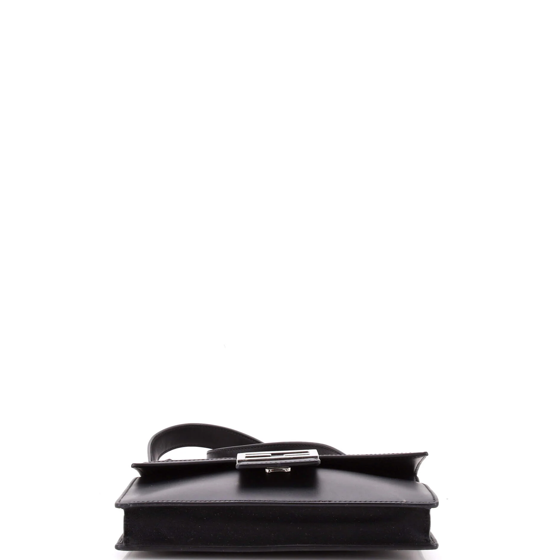 Flat Baguette Crossbody Bag Leather with Zucca Jacquard Medium - Image 4