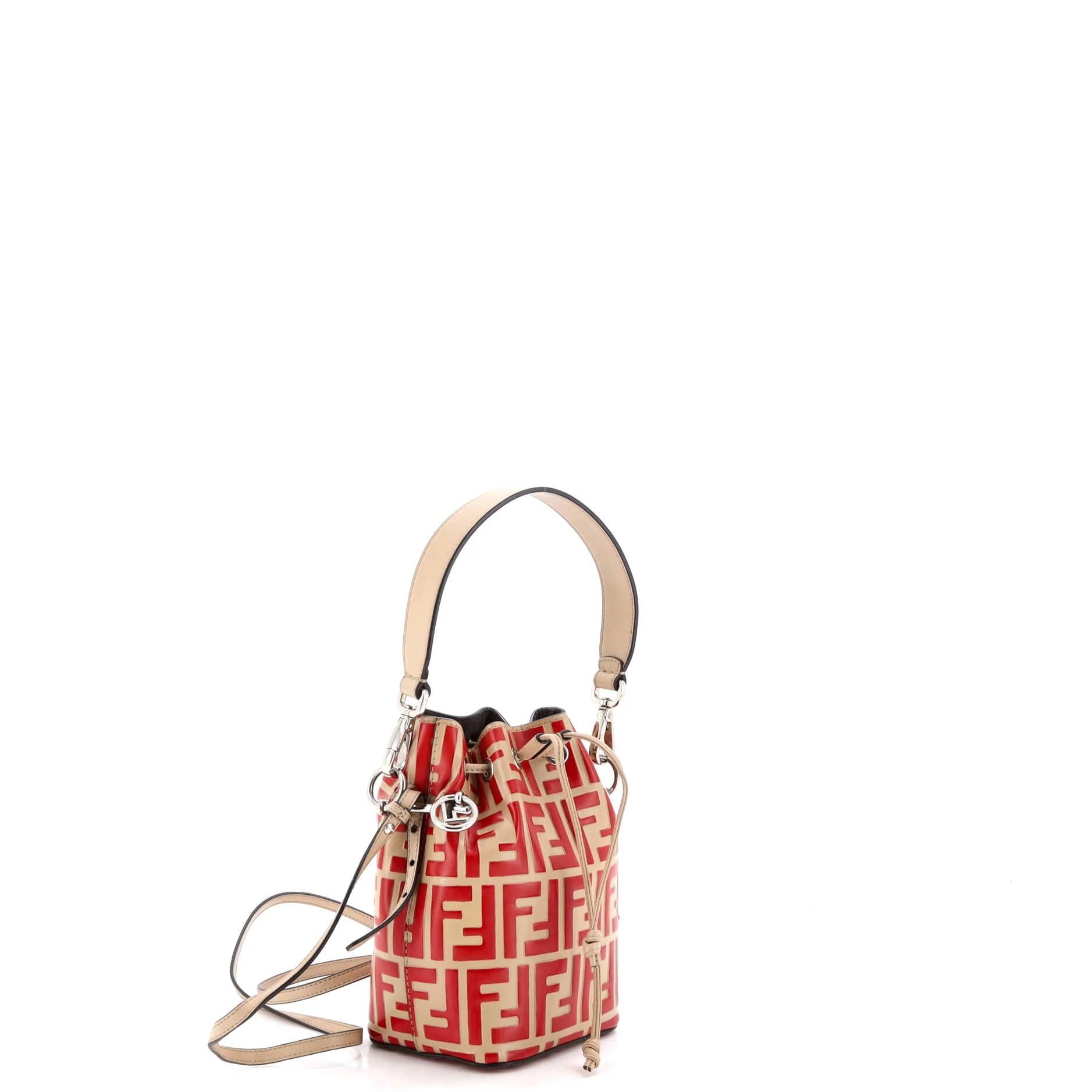 Mon Tresor Bucket Bag Zucca Embossed Leather Mini - Image 2