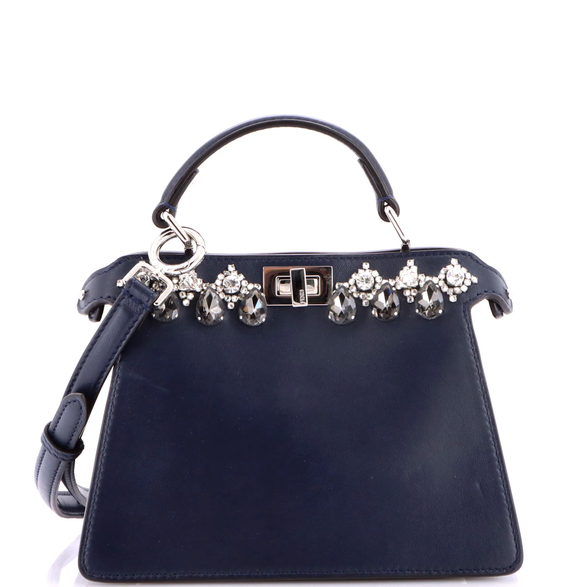 Peekaboo ISeeU Bag Crystal Embellished Leather Petite