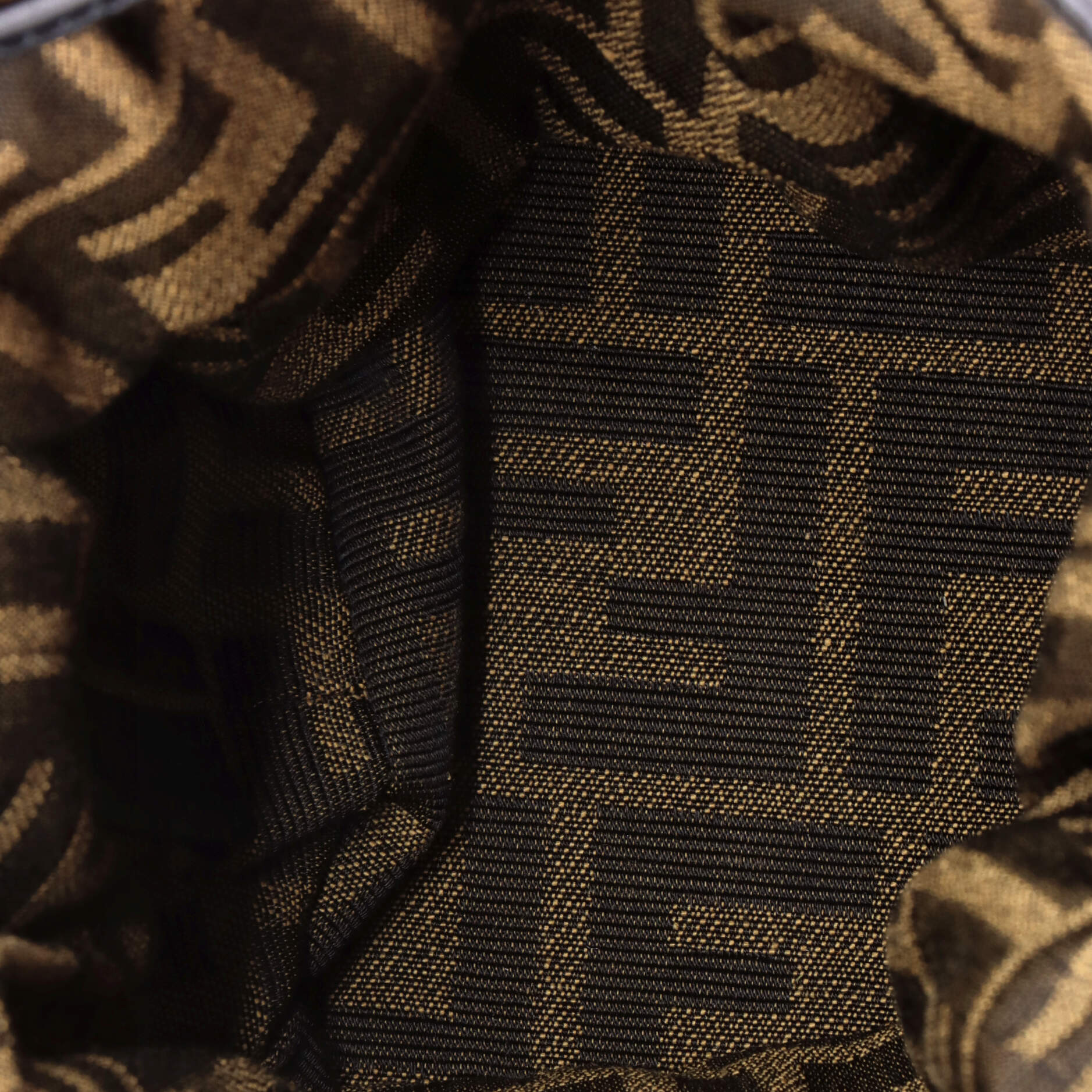 x Versace Fendace Mon Tresor Bucket Bag Quilted Printed Zucca Silk Mini - Image 5