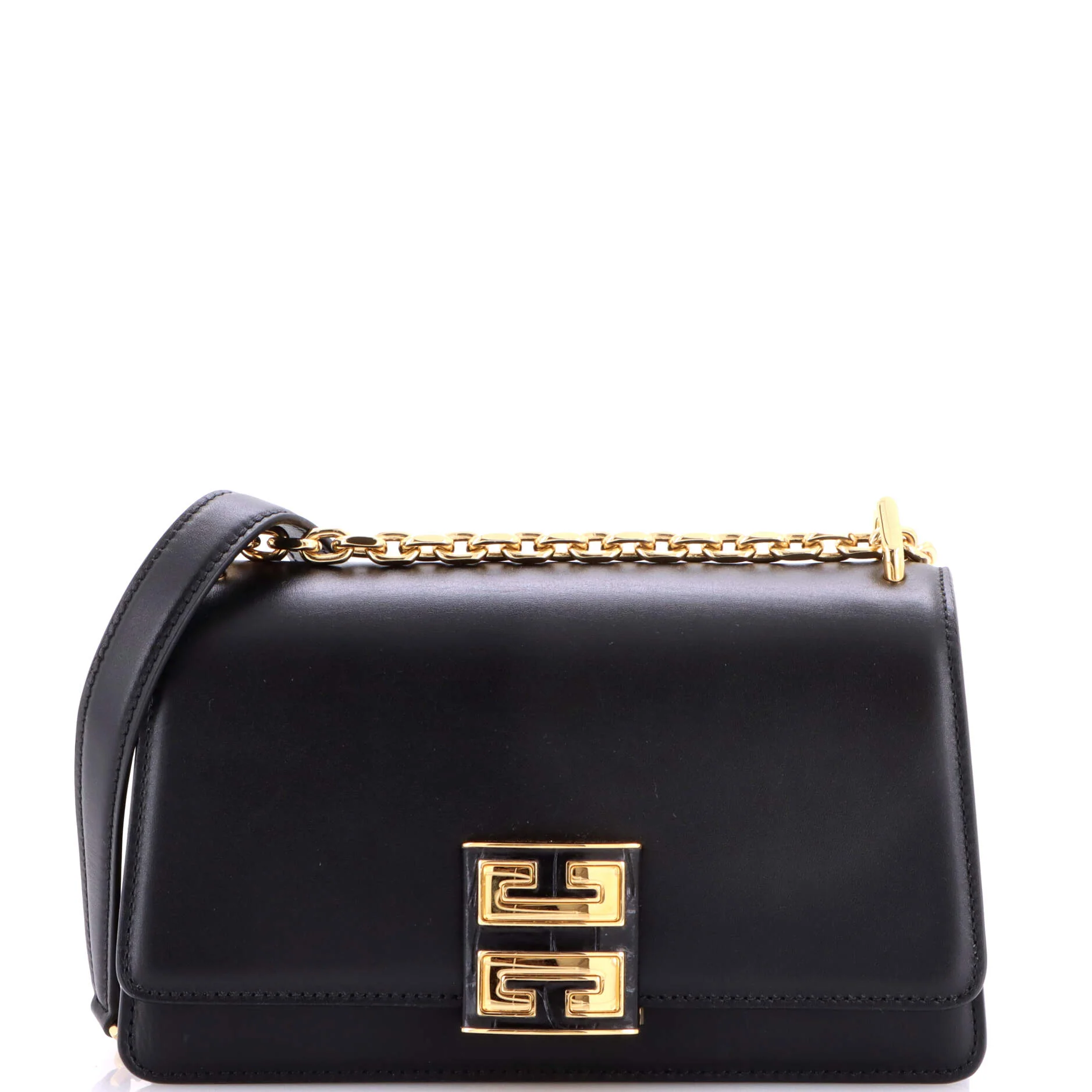 4G Cube Chain Top Handle Bag Leather Small