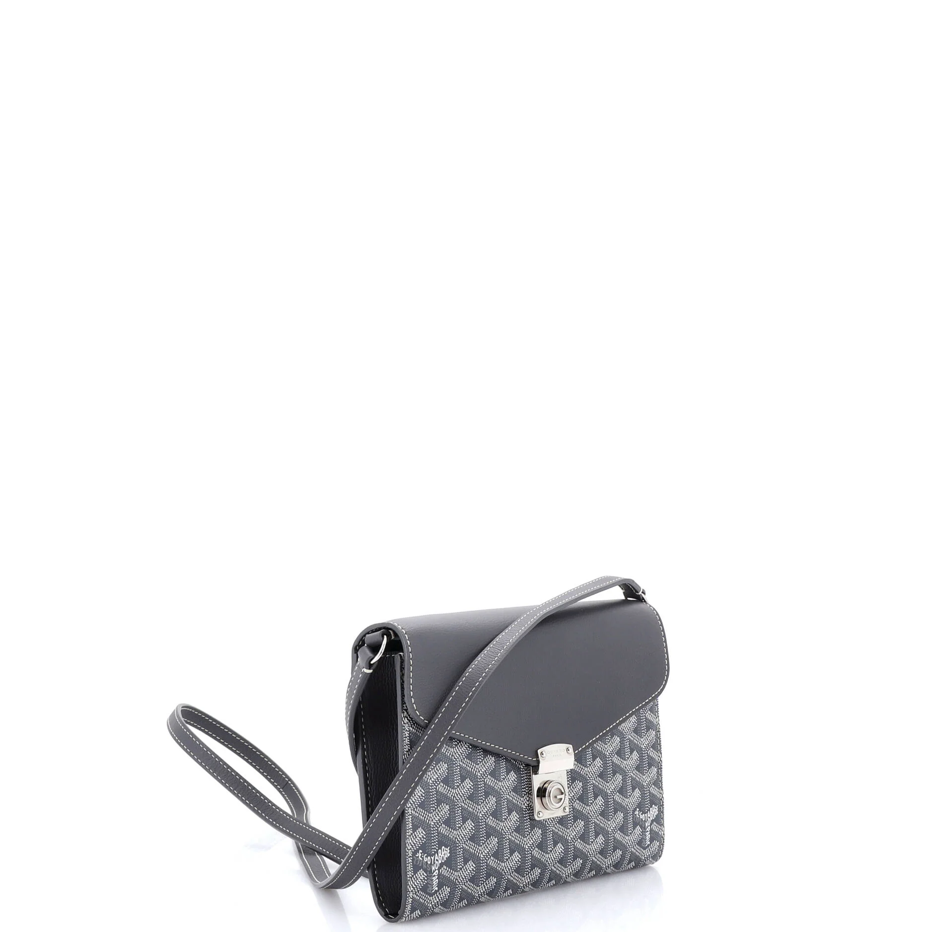 Chypre Wallet on Strap Coated Canvas with Leather - Image 2