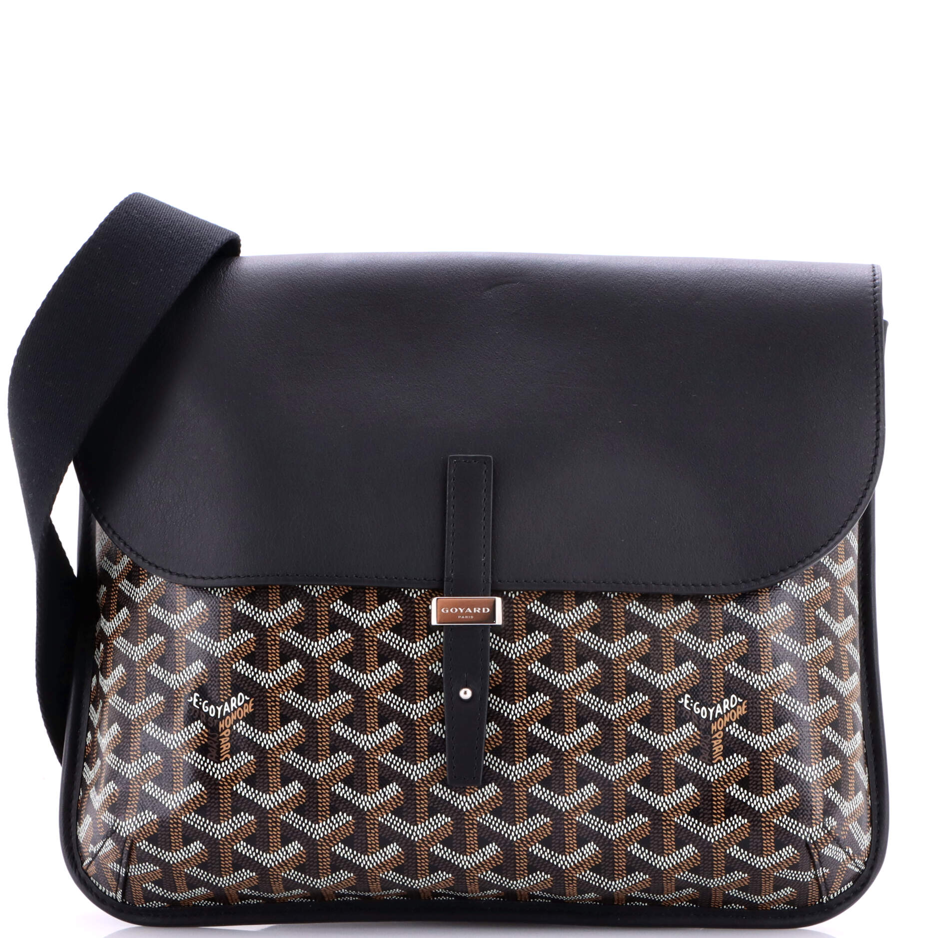 Coursier Messenger Bag Coated Canvas and Leather