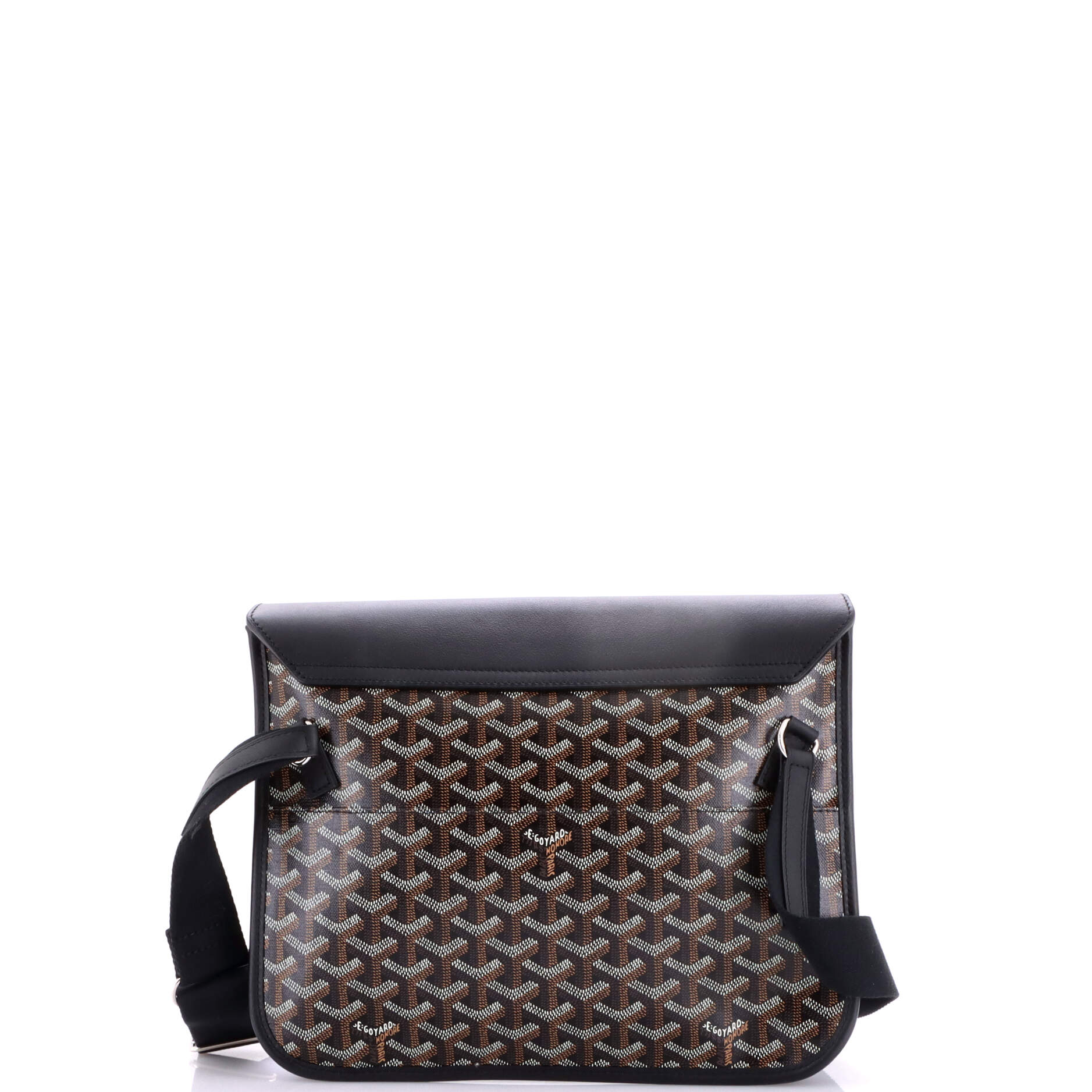 Coursier Messenger Bag Coated Canvas and Leather - Image 3