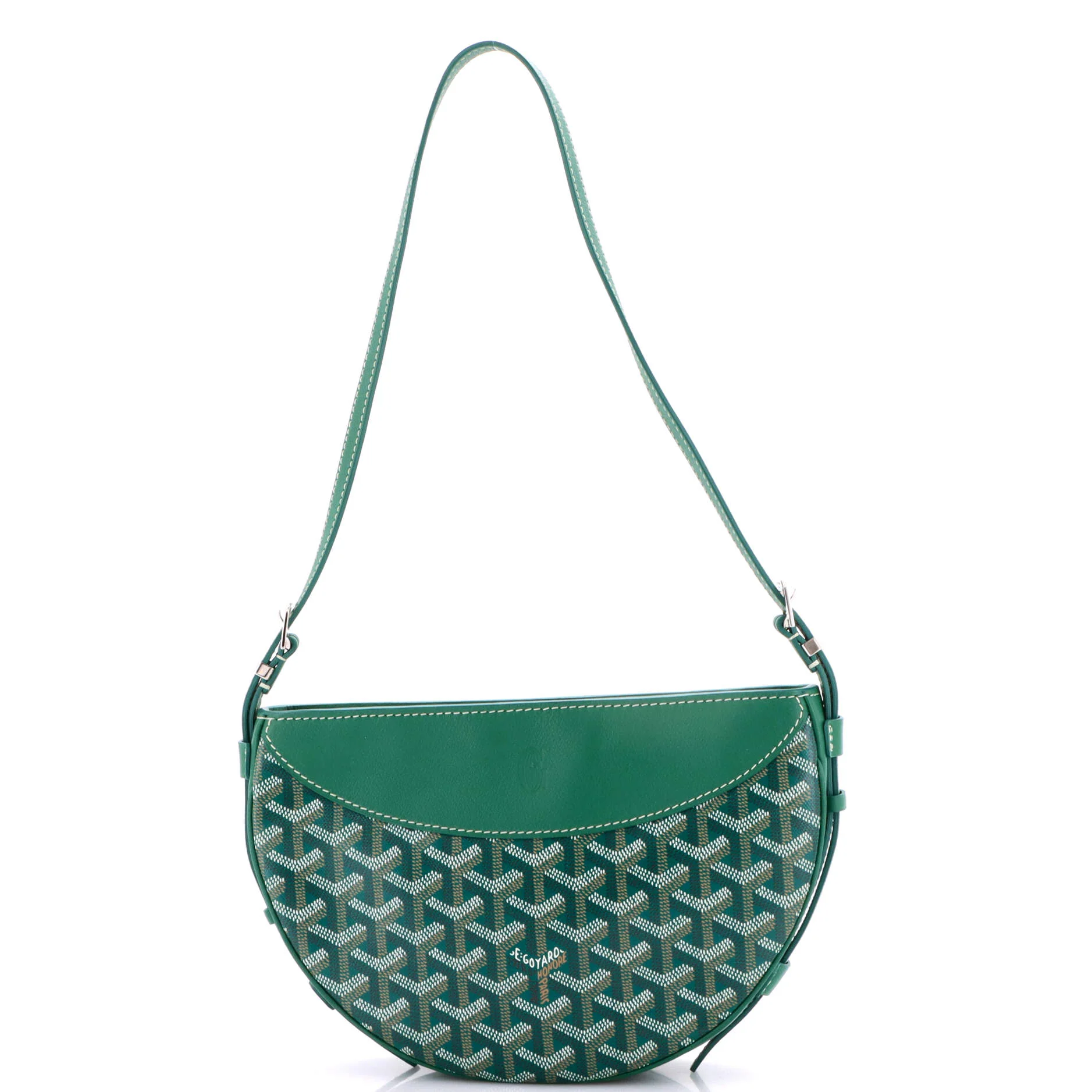 Hirondelle Shoulder Bag Coated Canvas and Leather