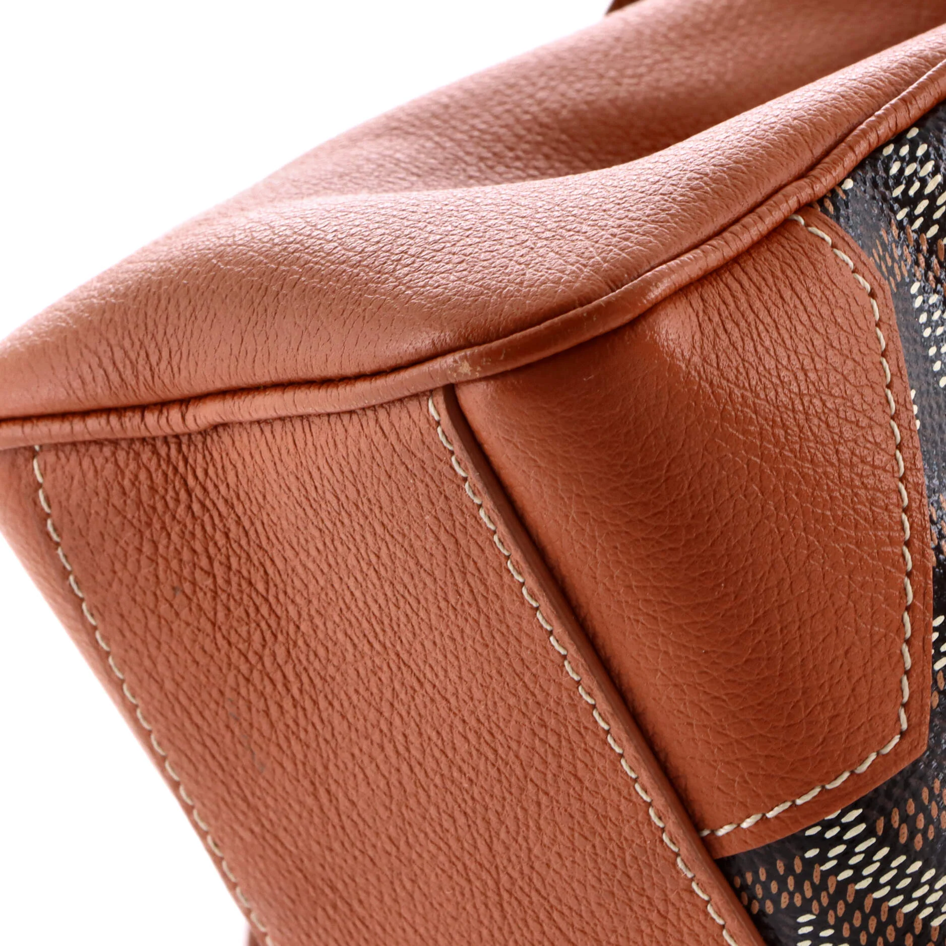 Saigon Top Handle Bag Coated Canvas with Leather Mini - Image 7