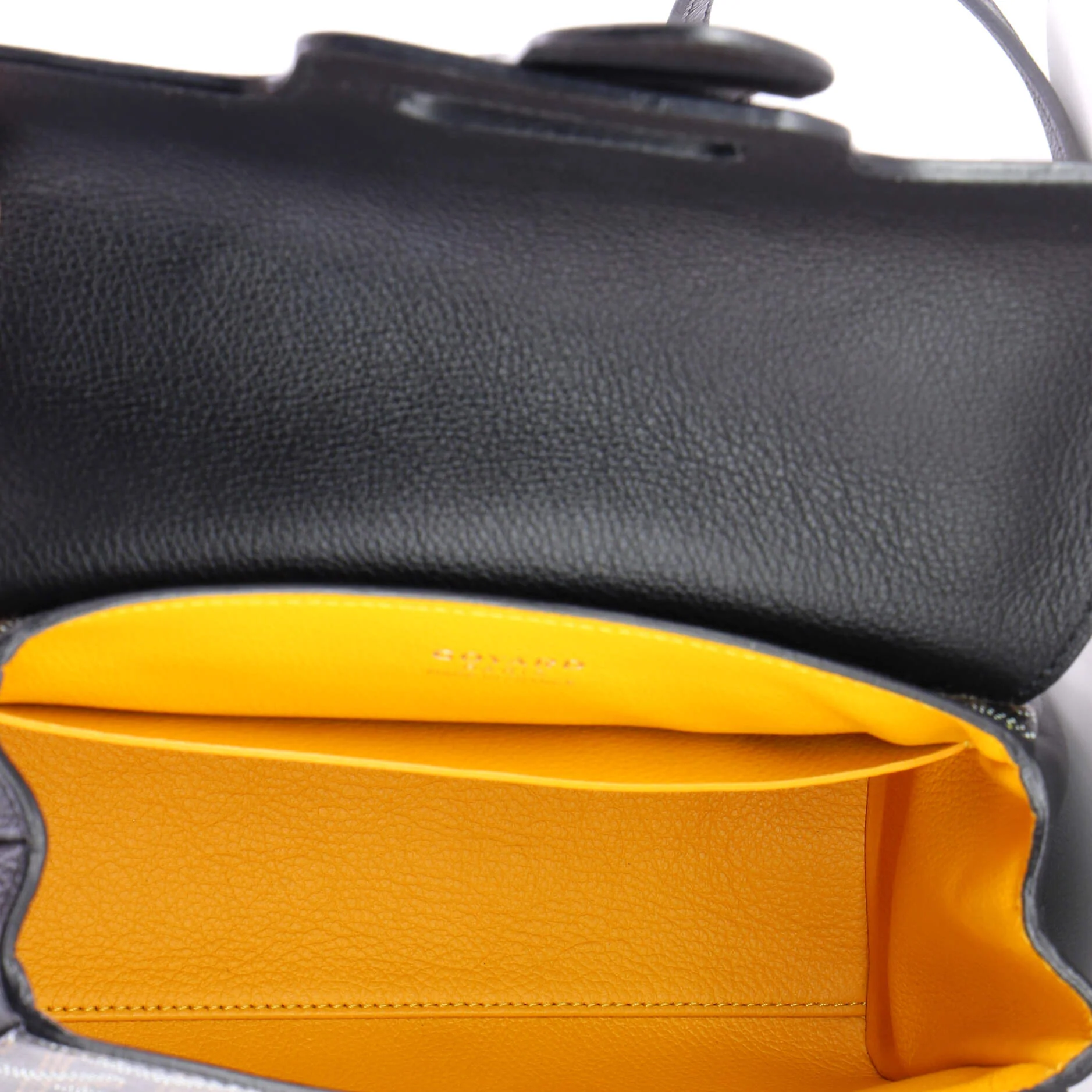 Saigon Top Handle Bag Coated Canvas with Leather Mini - Image 5