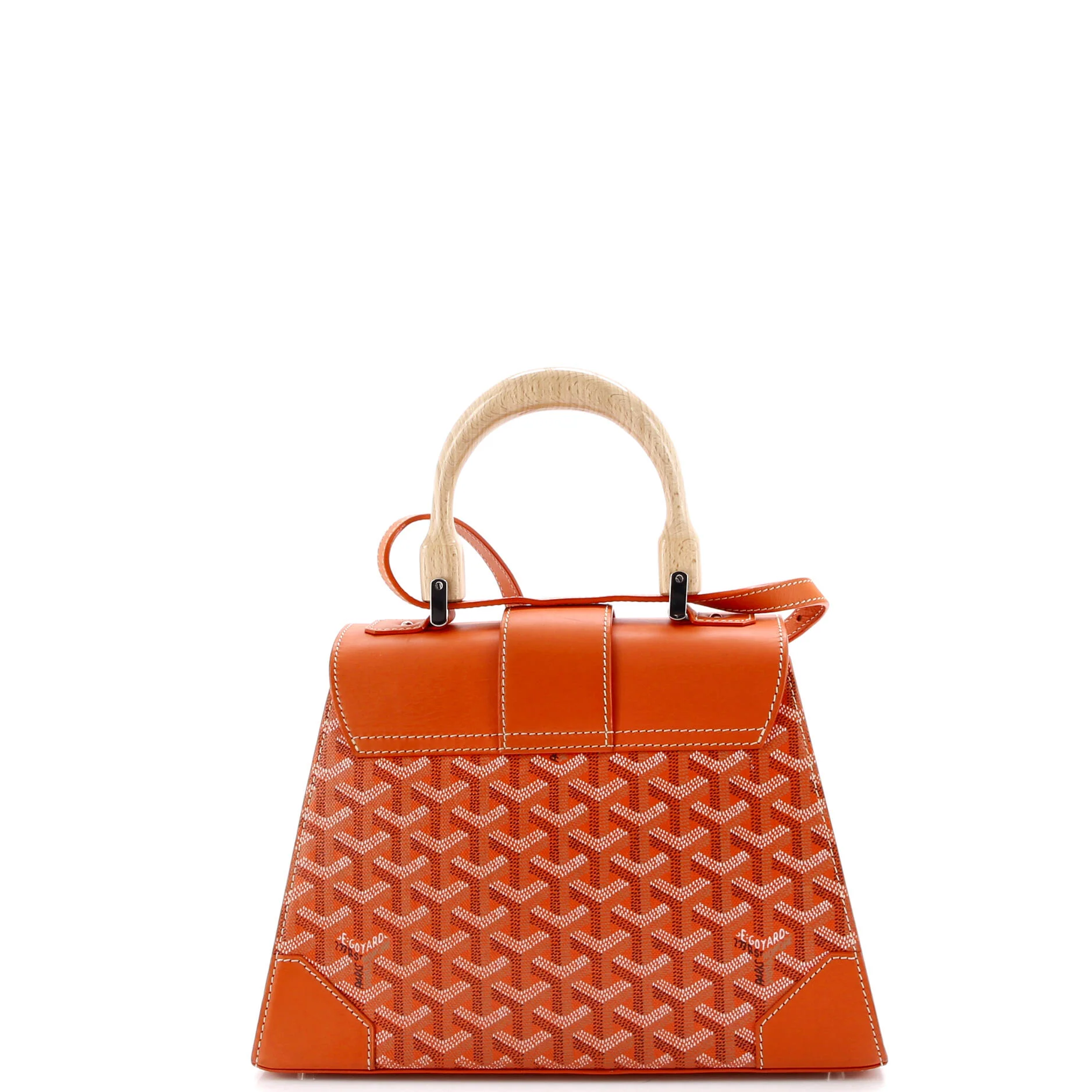 Saigon Top Handle Bag Coated Canvas with Leather PM - Image 3