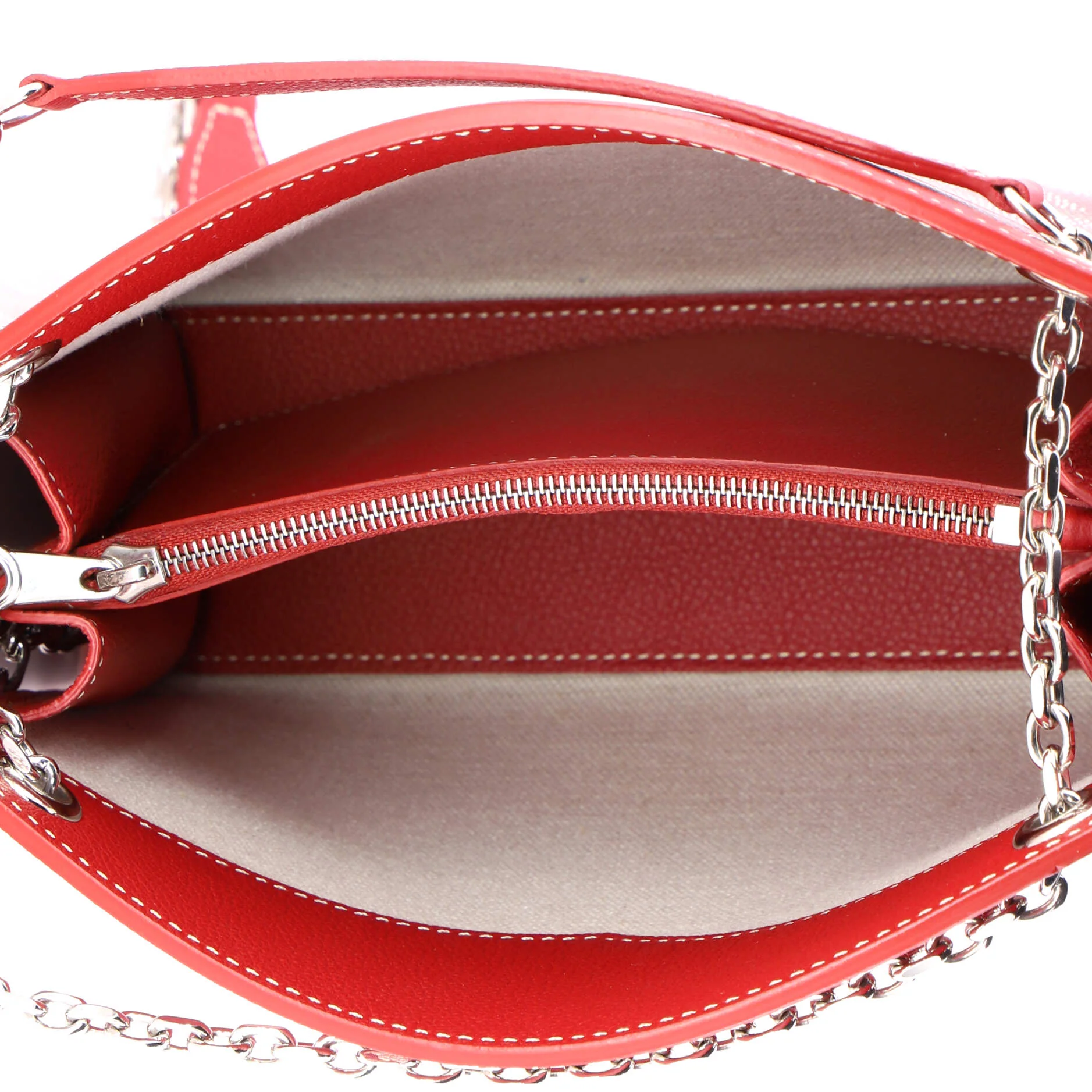 Structured Rouette Chain Shoulder Bag Coated Canvas Mini - Image 5