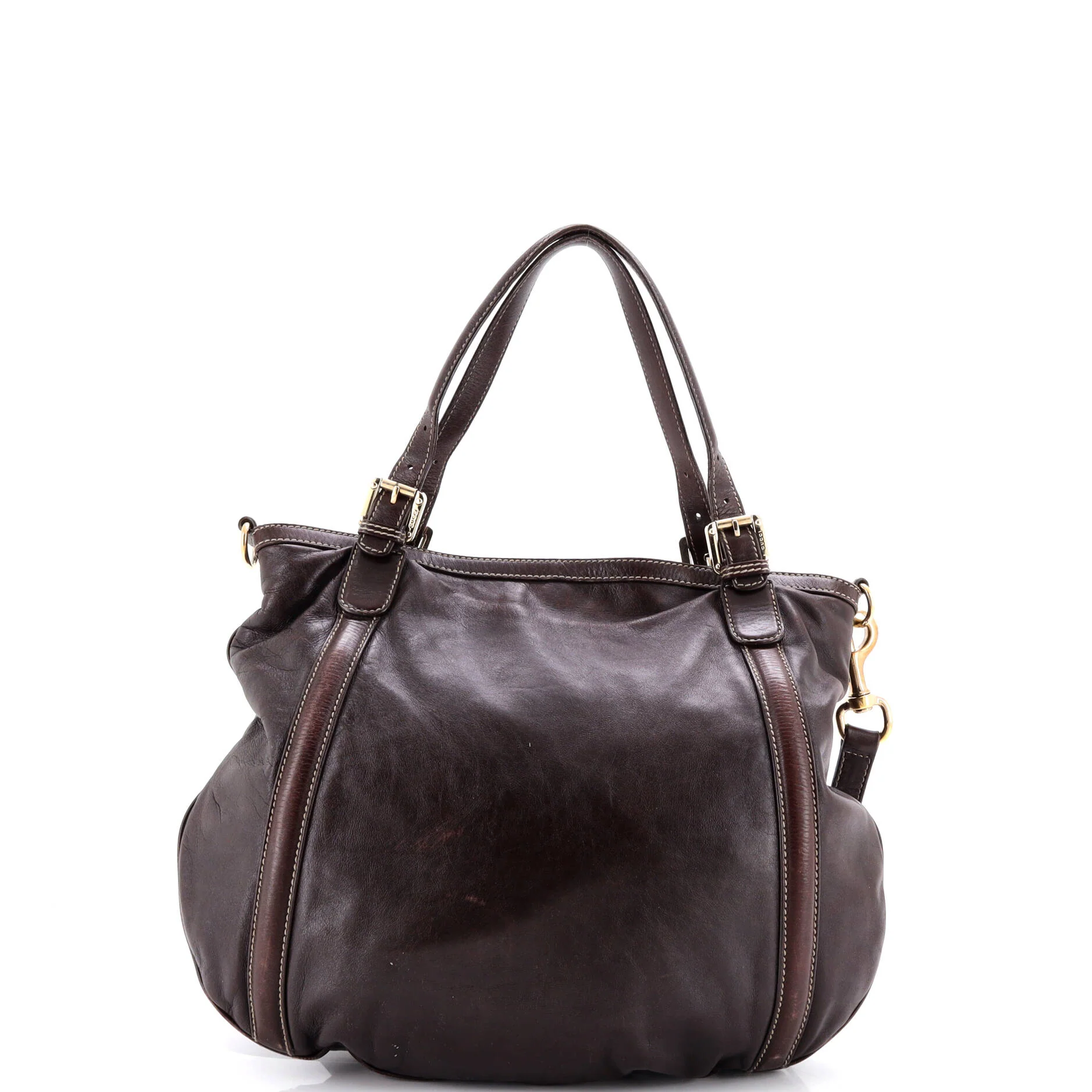Britt Web Convertible Satchel Leather Large - Image 3