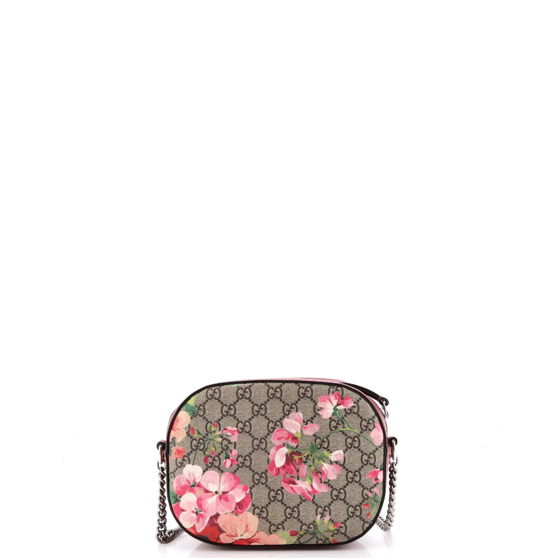 Chain Crossbody Bag Blooms Print GG Coated Canvas Mini - Image 3
