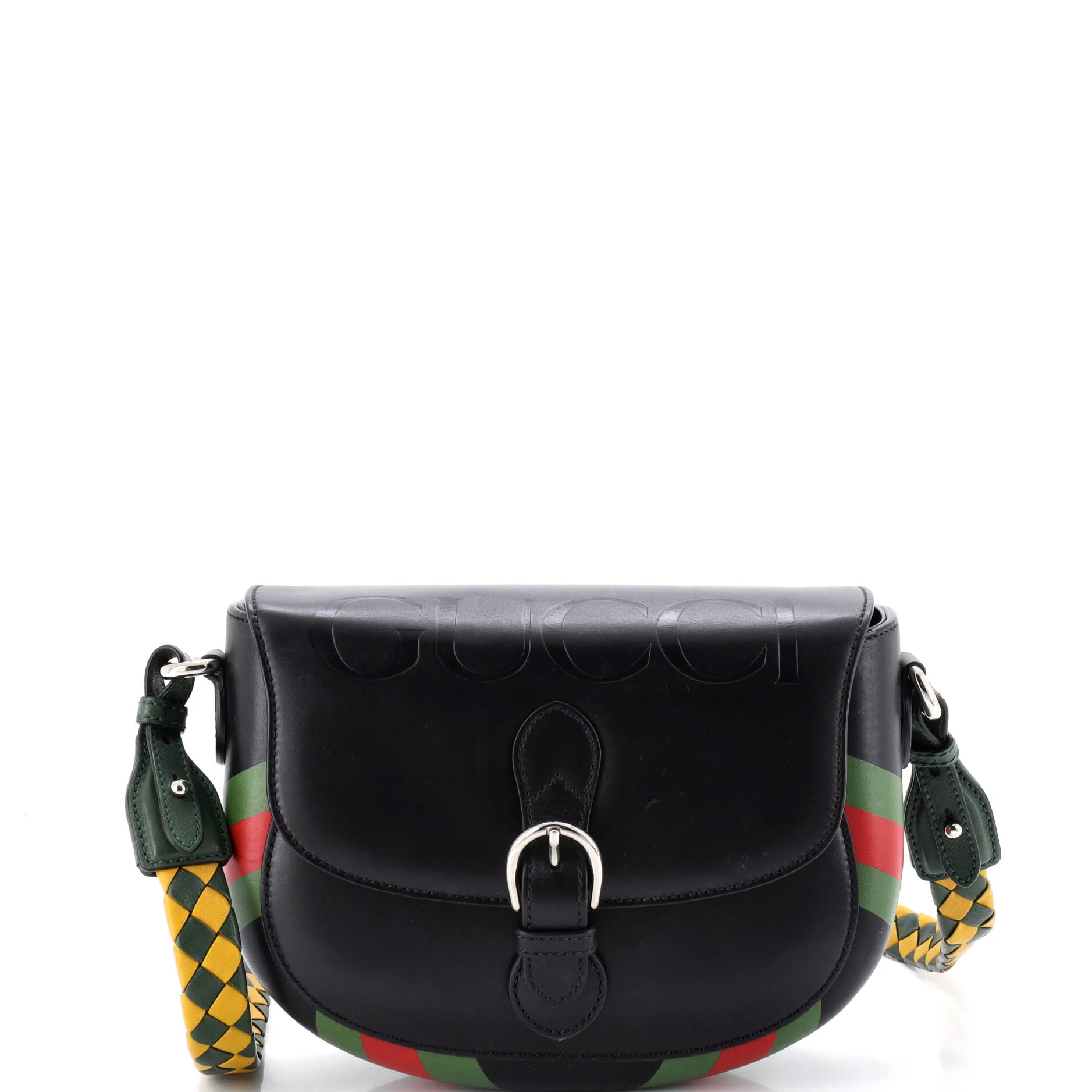Charisma Flap Shoulder Bag Embossed Leather