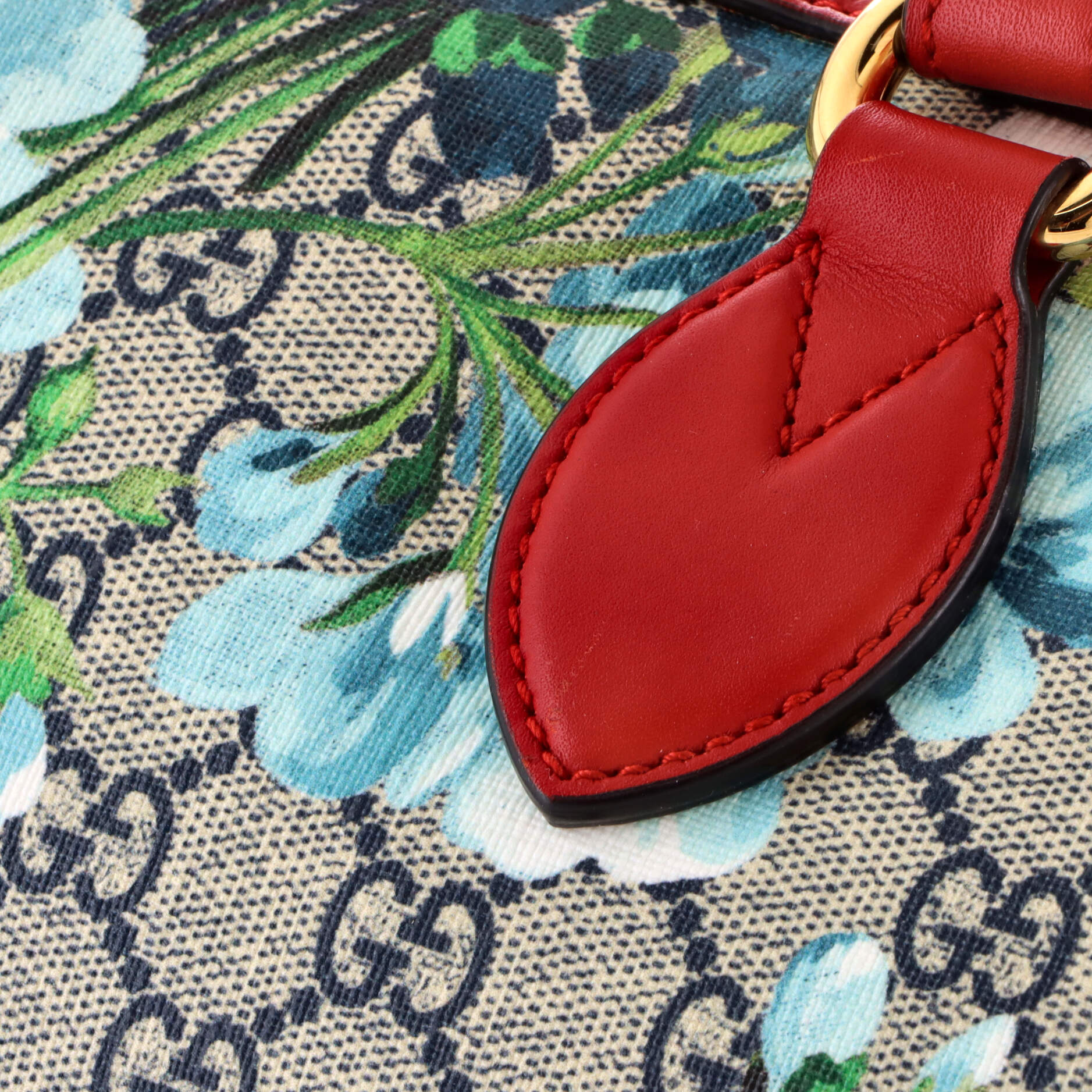 Convertible Boston Bag Blooms Print GG Coated Canvas Medium - Image 6