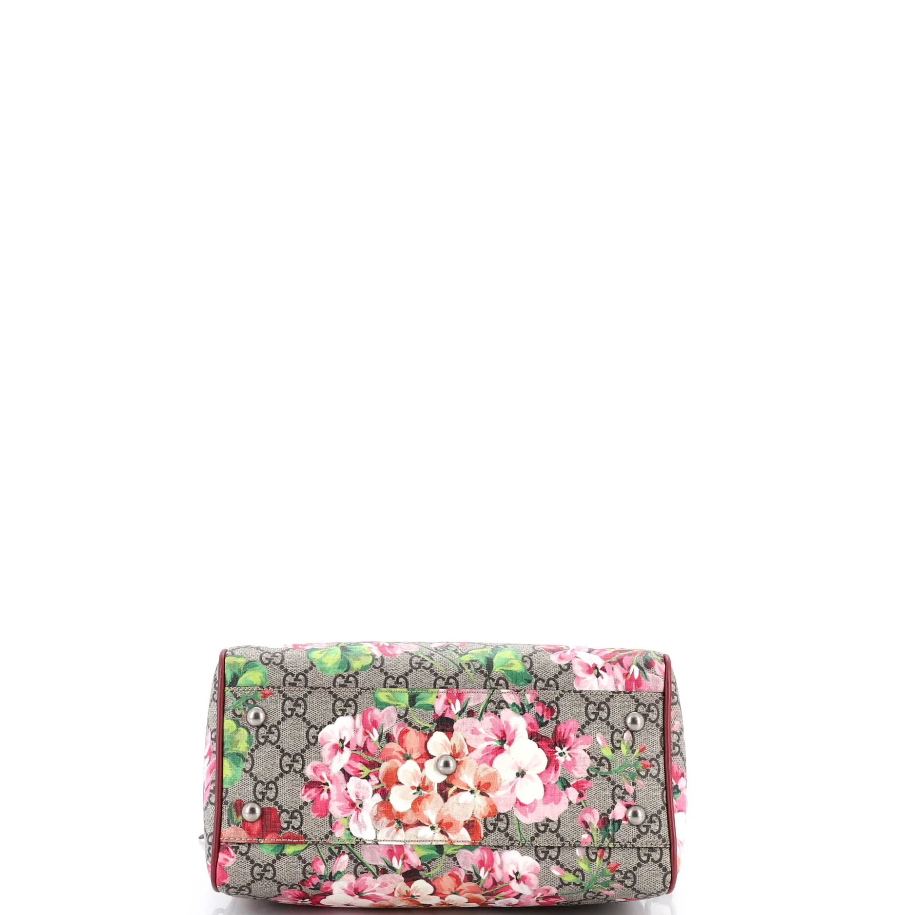 Convertible Boston Bag Blooms Print GG Coated Canvas Small - Image 4