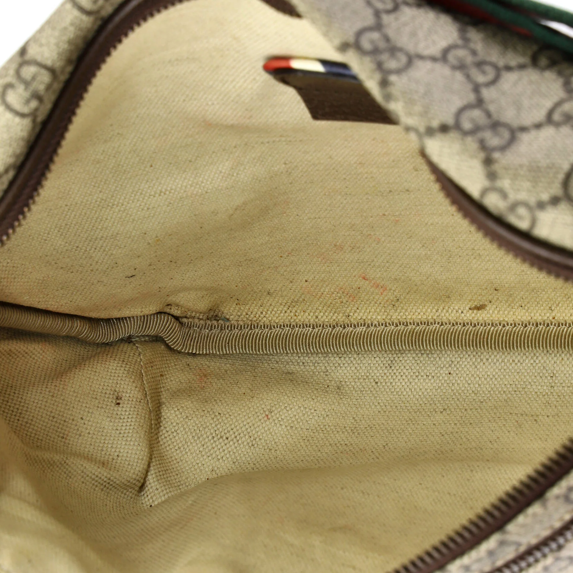 Courrier Zip Belt Bag GG Coated Canvas with Applique - Image 5