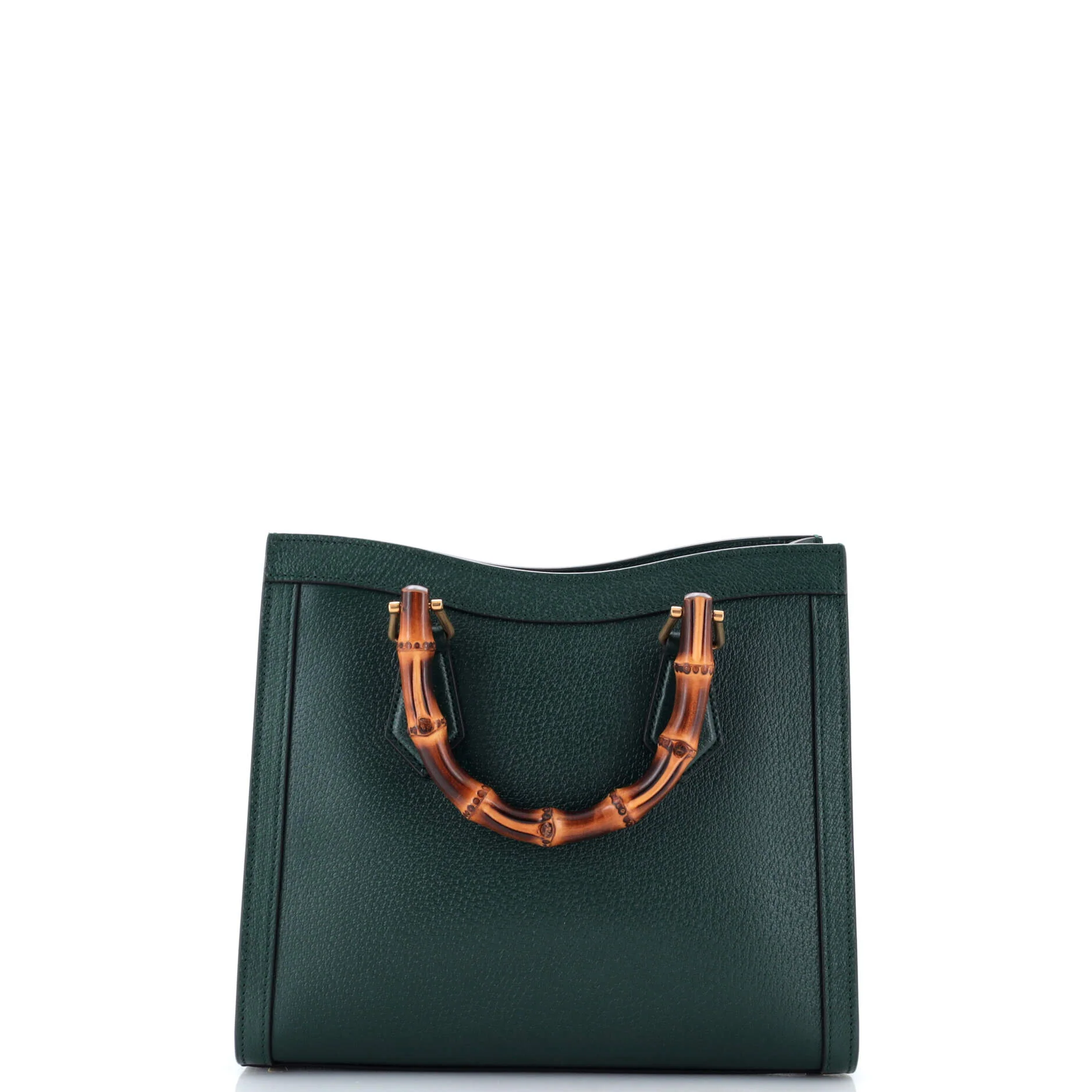 Diana NM Bamboo Handle Tote Leather Small - Image 3