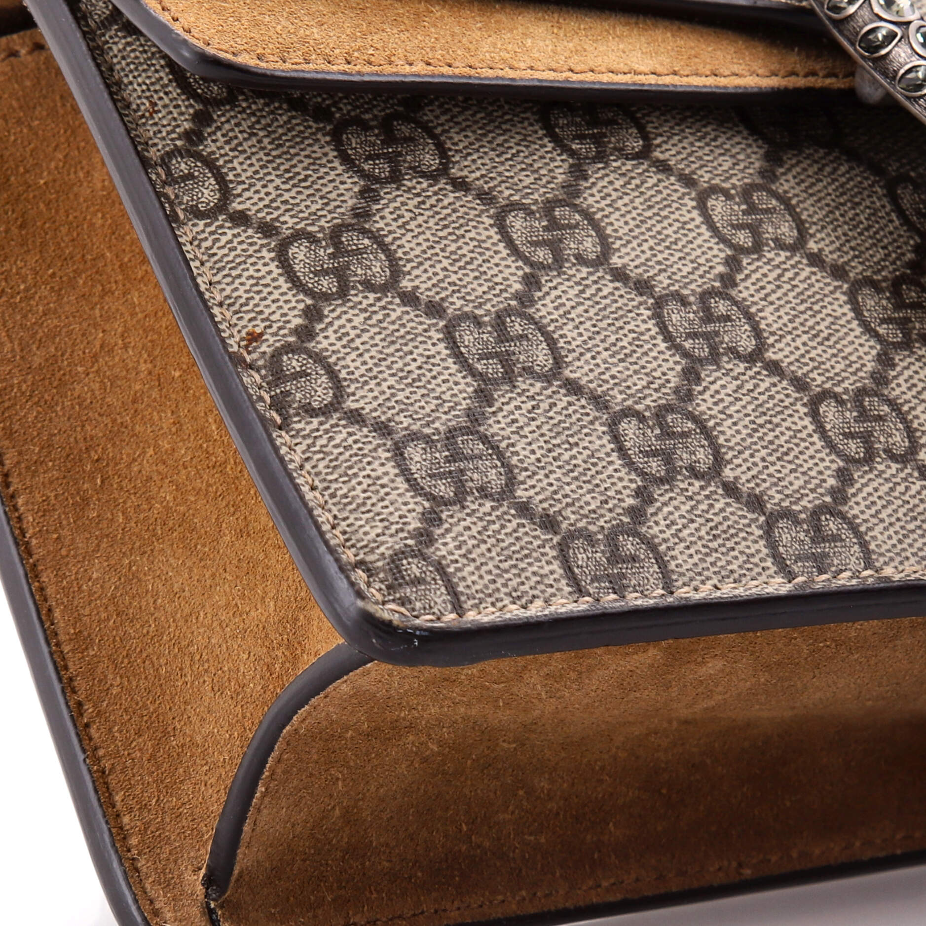 Dionysus Bag GG Coated Canvas with Crystal Embellished Metal Small - Image 6