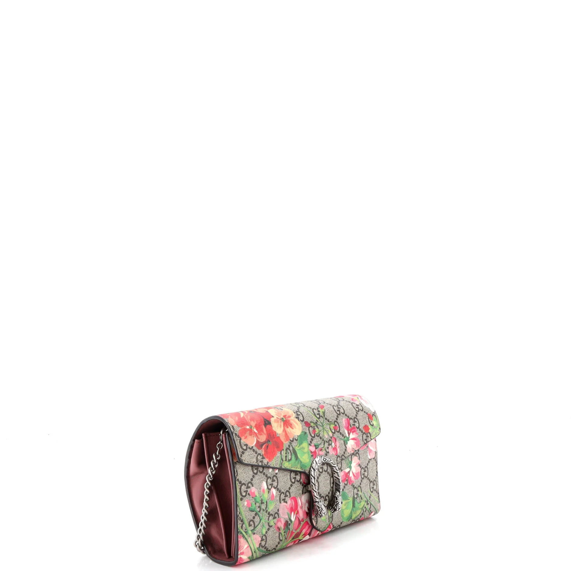 Dionysus Chain Wallet Blooms Print GG Coated Canvas Small - Image 2