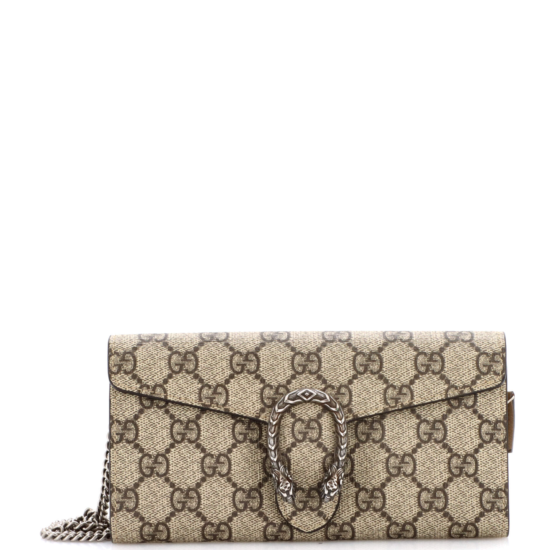 Dionysus Chain Wallet GG Coated Canvas Long