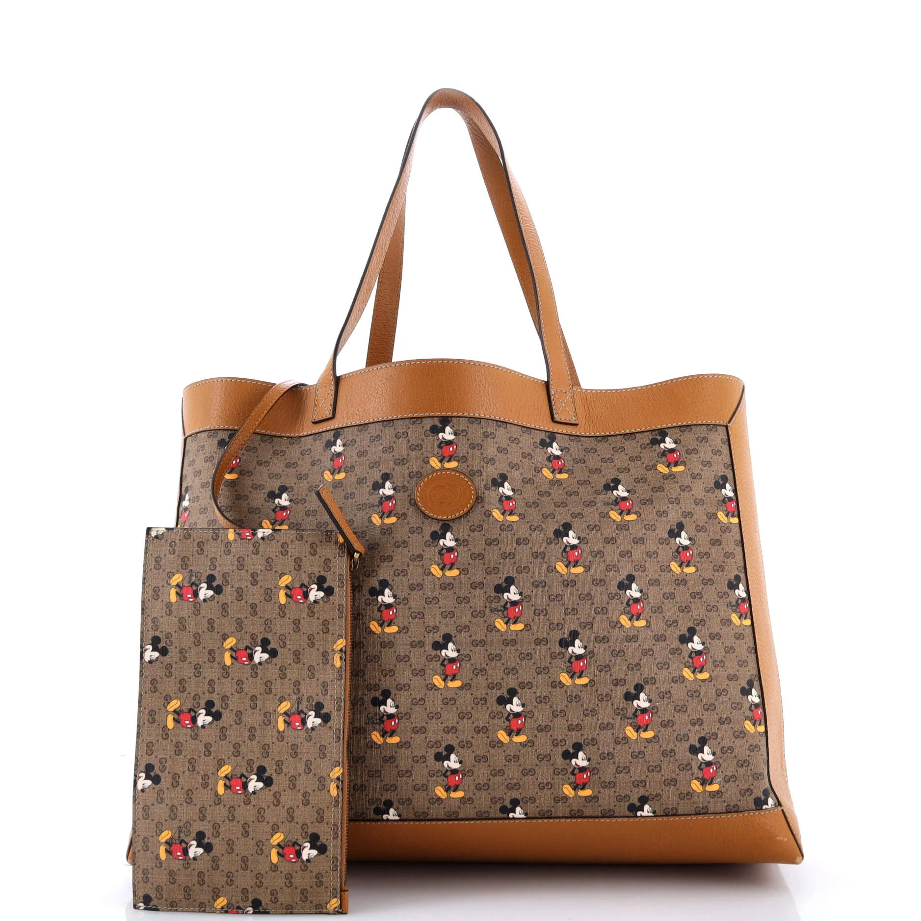Disney Mickey Mouse Soft Open Tote Printed Mini GG Coated Canvas Medium - Image 2