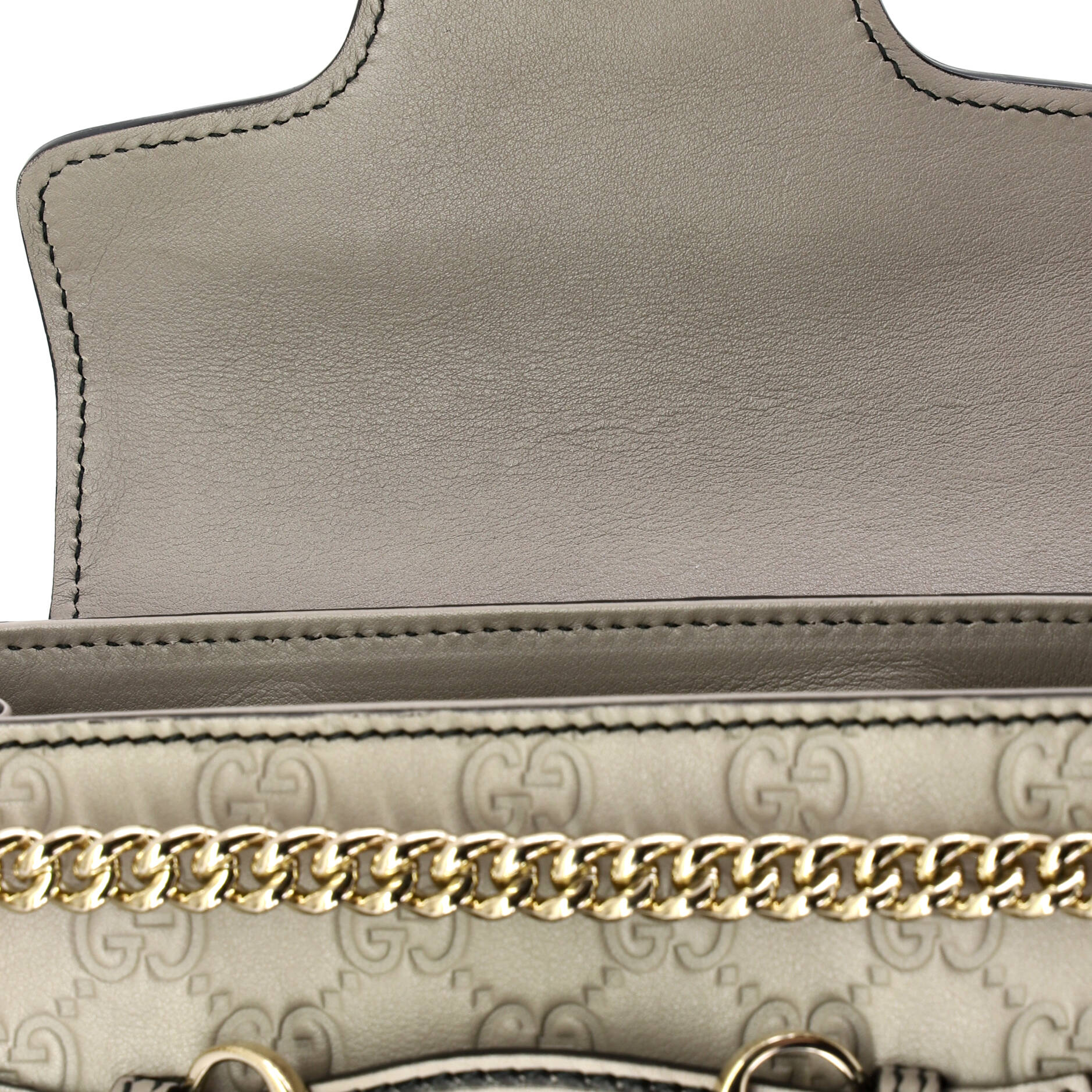 Emily Chain Flap Shoulder Bag Guccissima Leather Small - Image 7