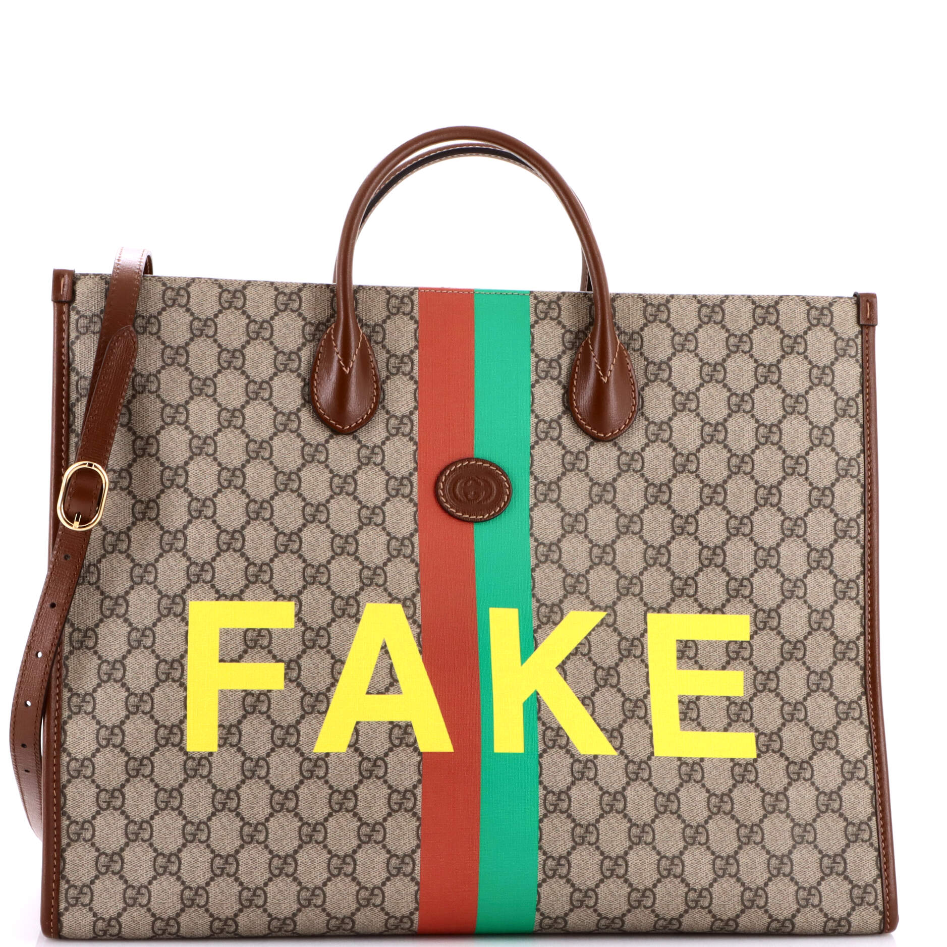 Fake/Not Convertible Open Tote Printed GG Coated Canvas Large