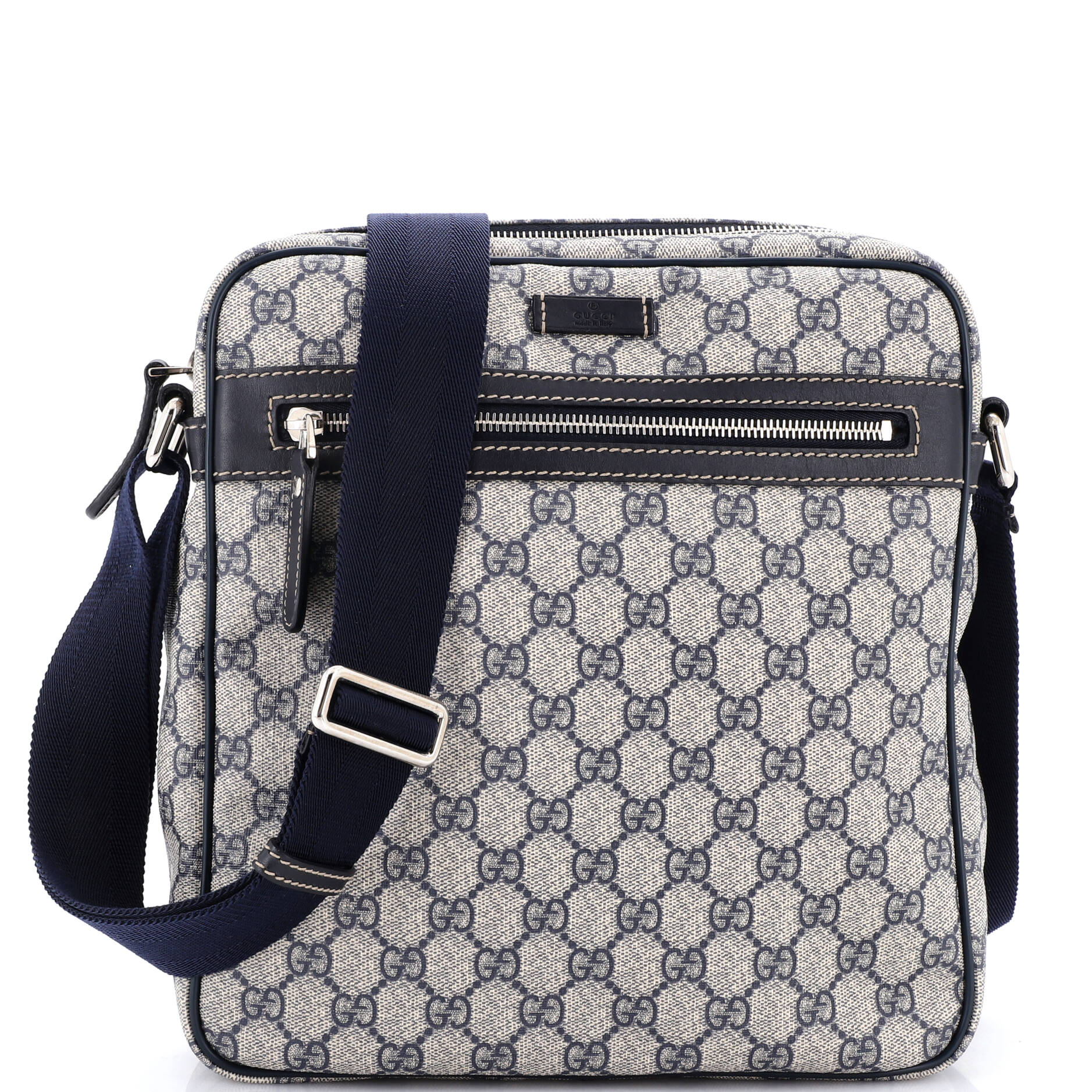 Front Zip Messenger GG Coated Canvas Medium