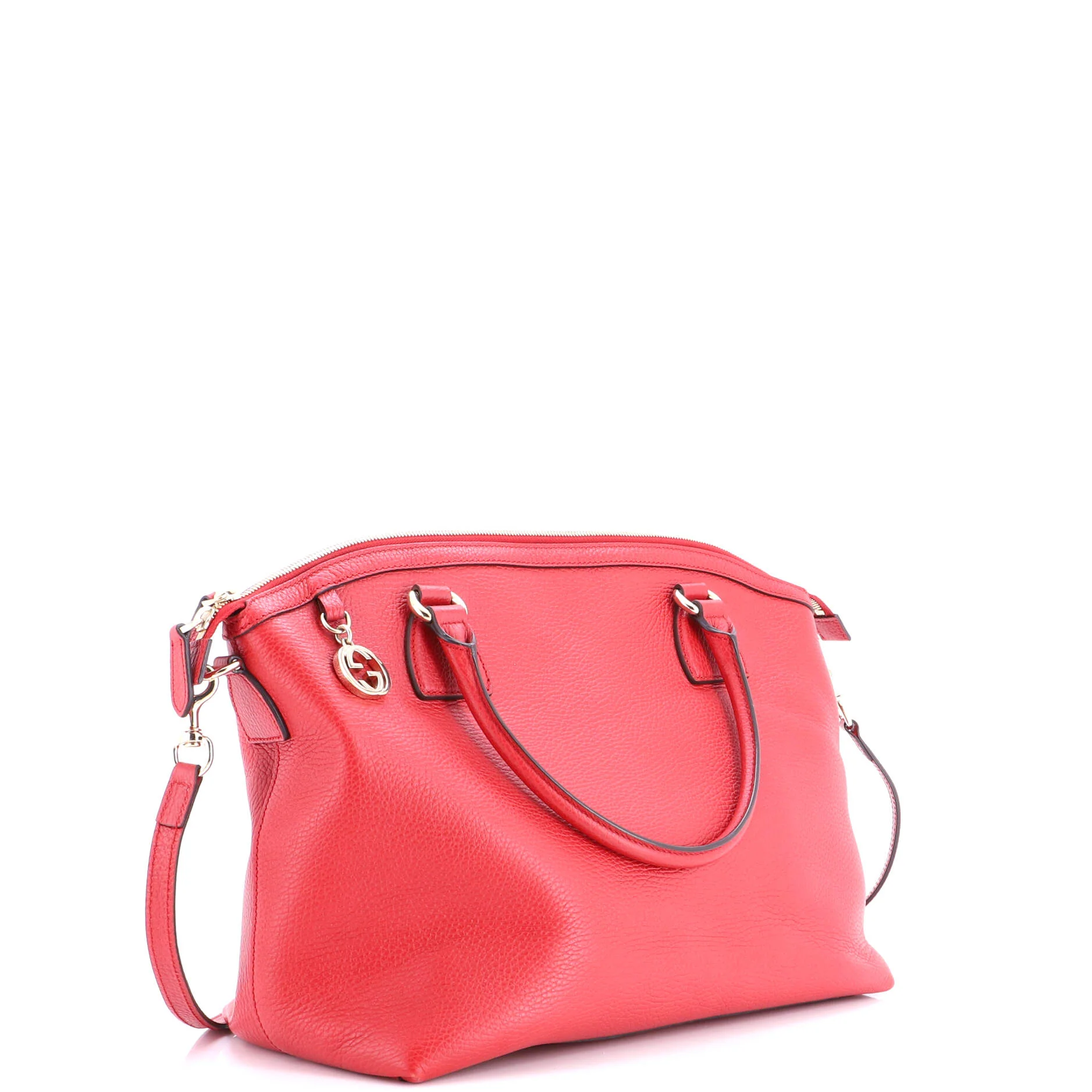 GG Charm Convertible Dome Satchel Leather Medium - Image 2