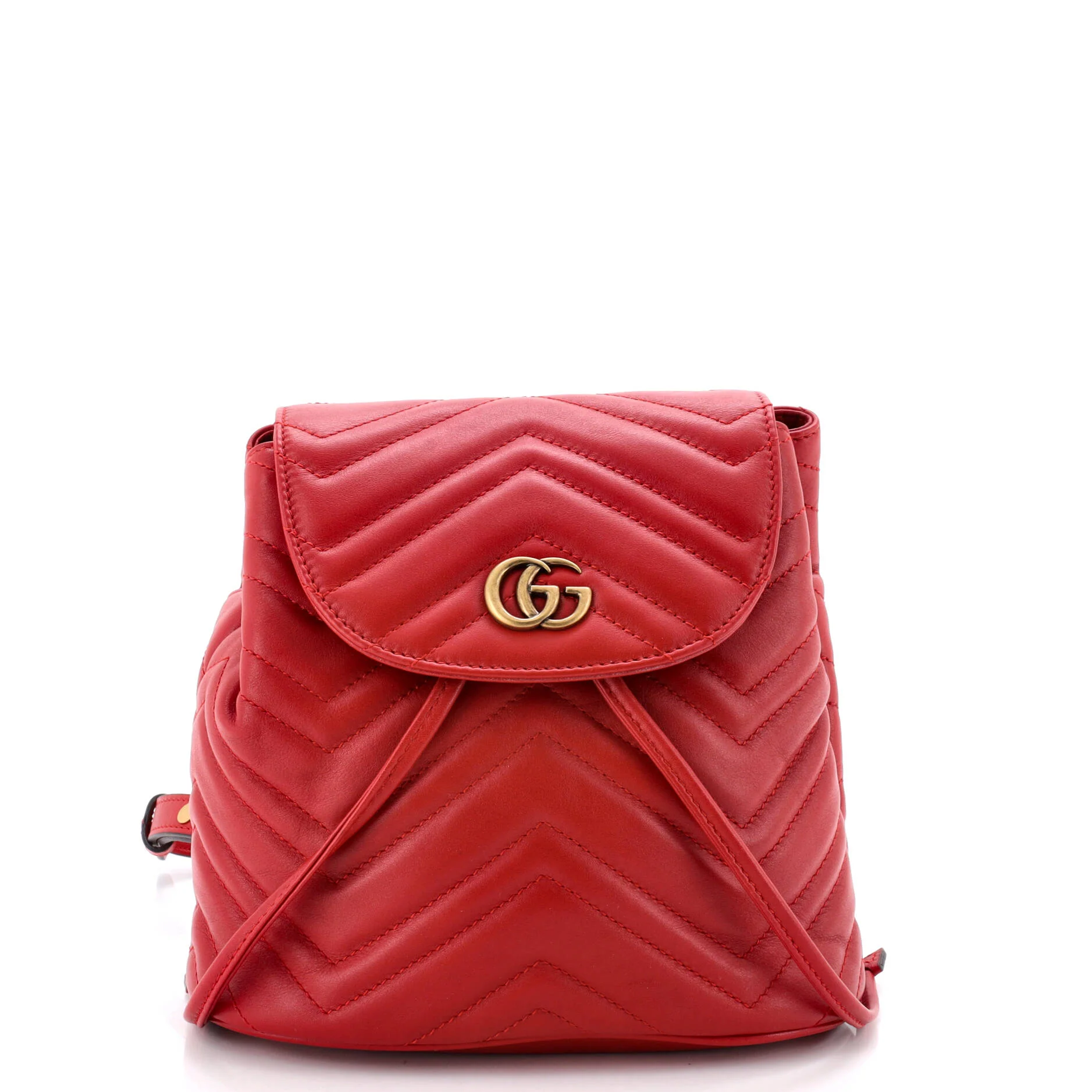 GG Marmont Drawstring Backpack Matelasse Leather Mini