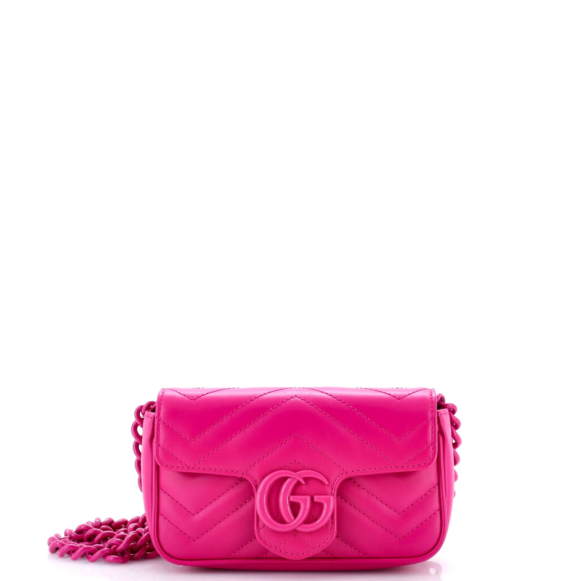 GG Marmont Monochrome Flap Bag Matelasse Leather Super Mini