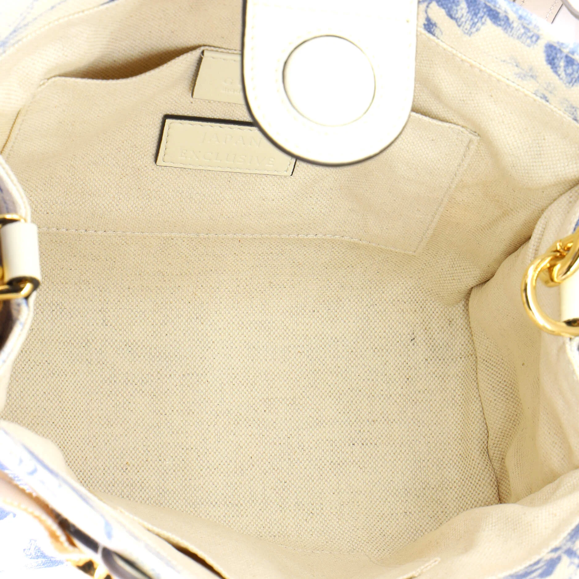 GG Ribbon Tote Printed Linen Small - Image 5
