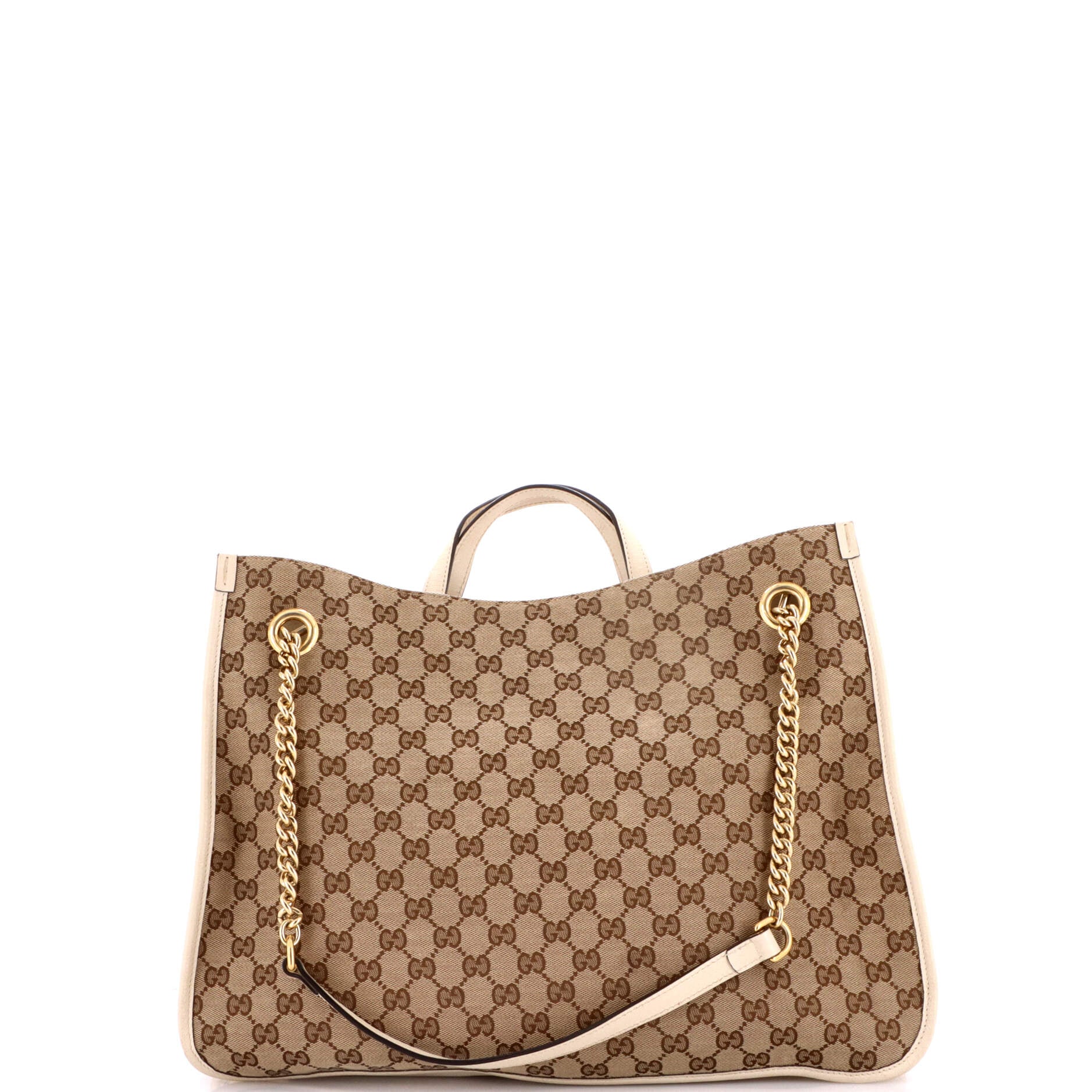 Horsebit 1955 Chain Tote GG Canvas with Leather Large - Image 3
