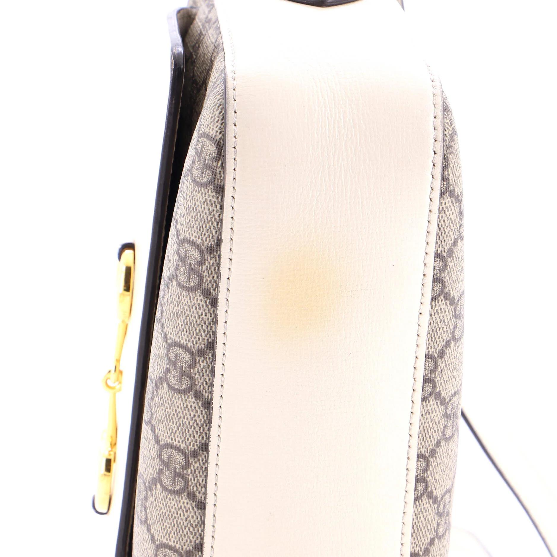Horsebit 1955 Flap Pocket Camera Bag GG Coated Canvas and Leather Small - Image 6
