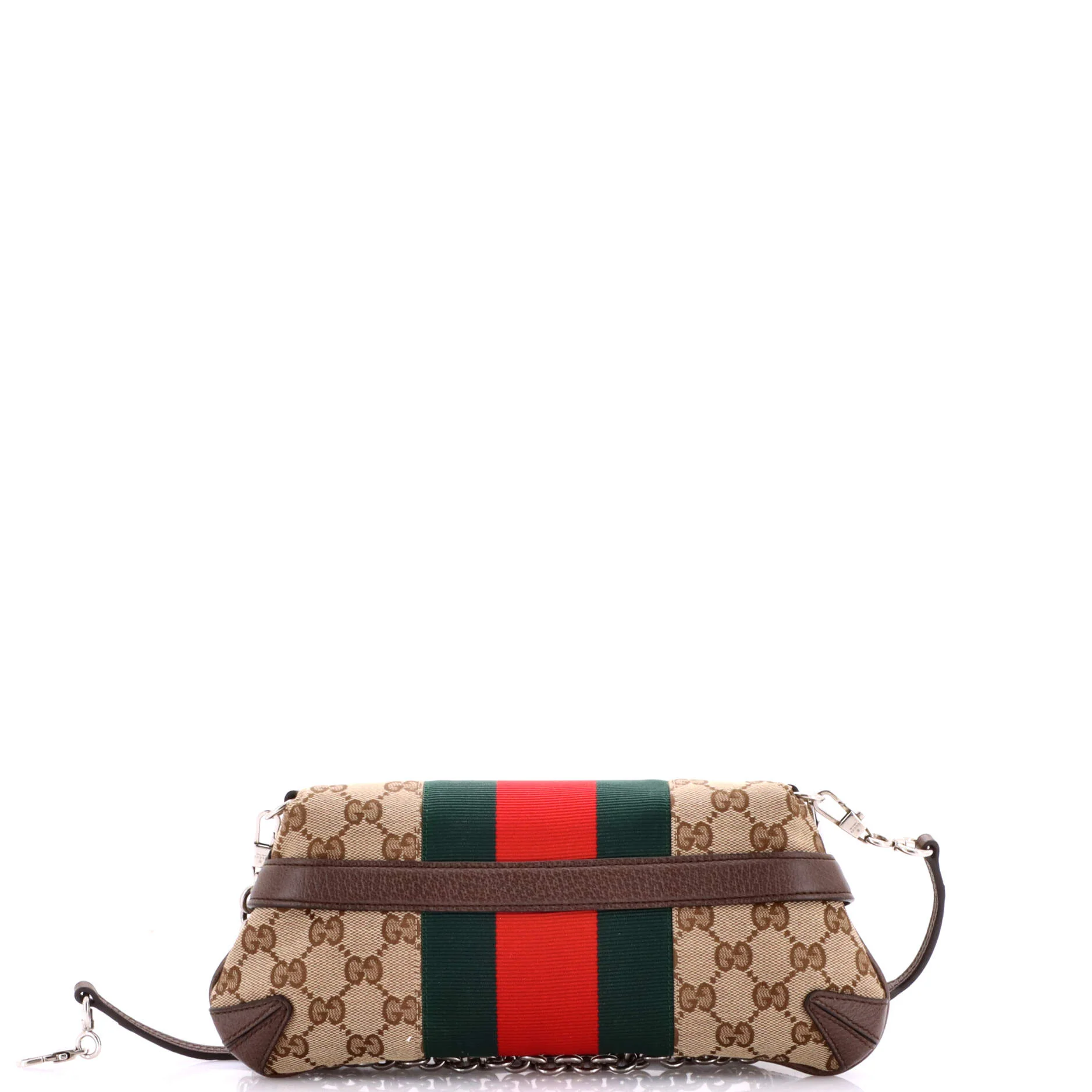 Horsebit NM Web Chain Clutch GG Canvas Small - Image 3