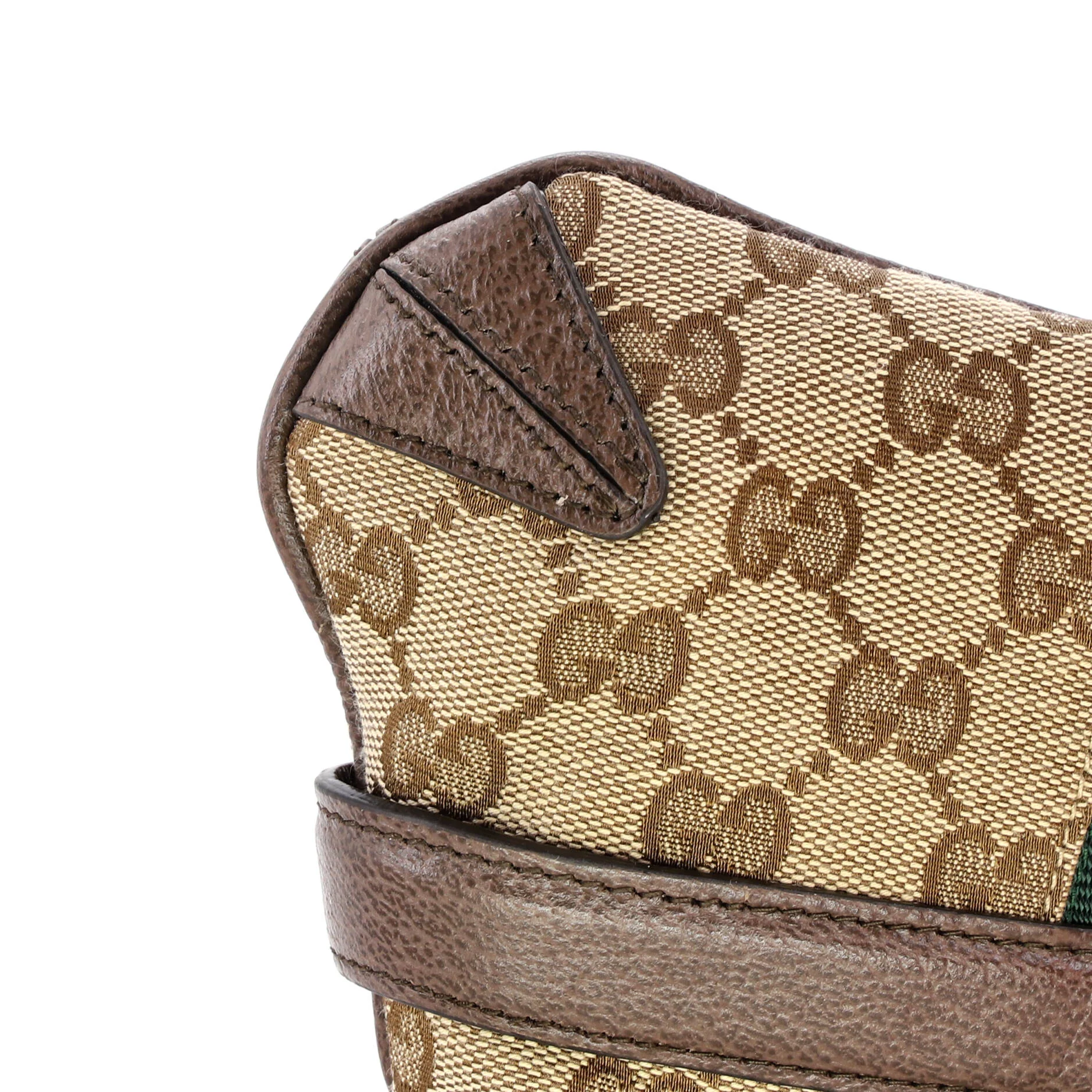 Horsebit NM Web Chain Clutch GG Canvas Small - Image 7