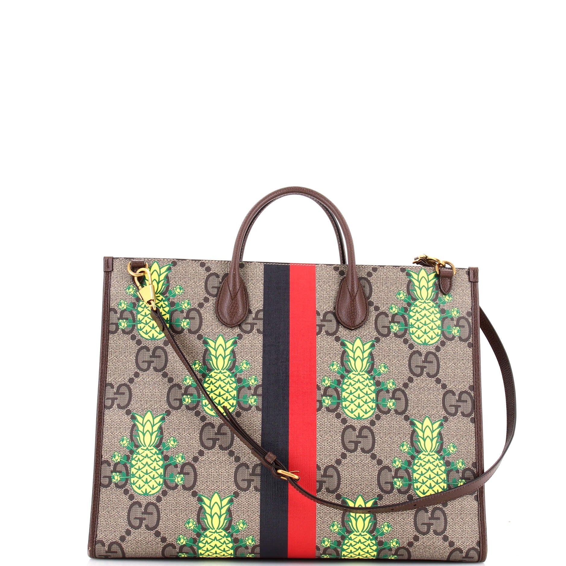Interlocking G Patch Convertible Tote Printed Jumbo GG Coated Canvas Medium - Image 3