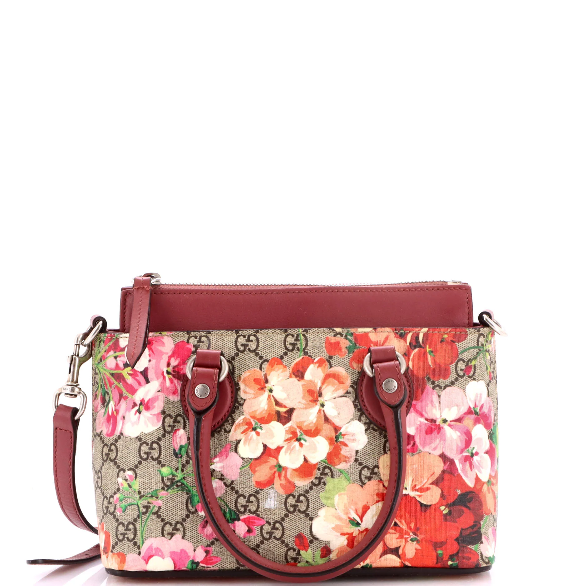 Linea A Convertible Tote Blooms Print GG Coated Canvas Mini
