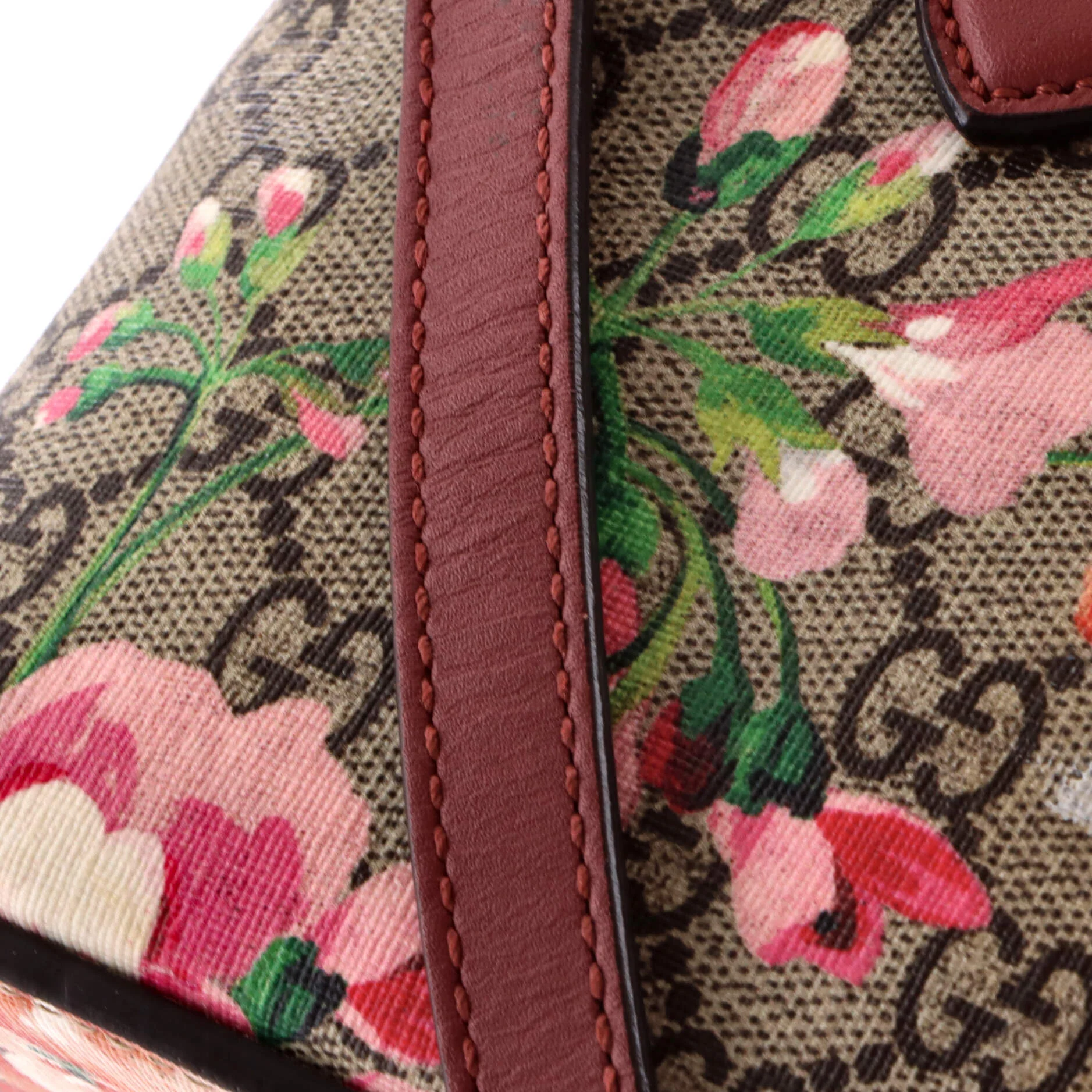 Linea A Convertible Tote Blooms Print GG Coated Canvas Mini - Image 7