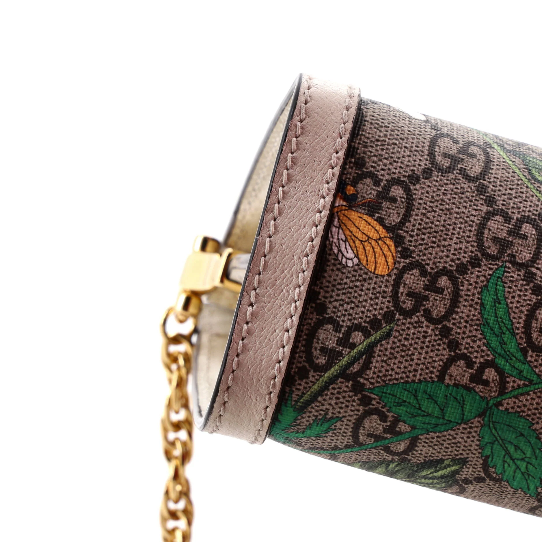 Ophidia Chain Shoulder Bag Flora GG Coated Canvas Small - Image 7