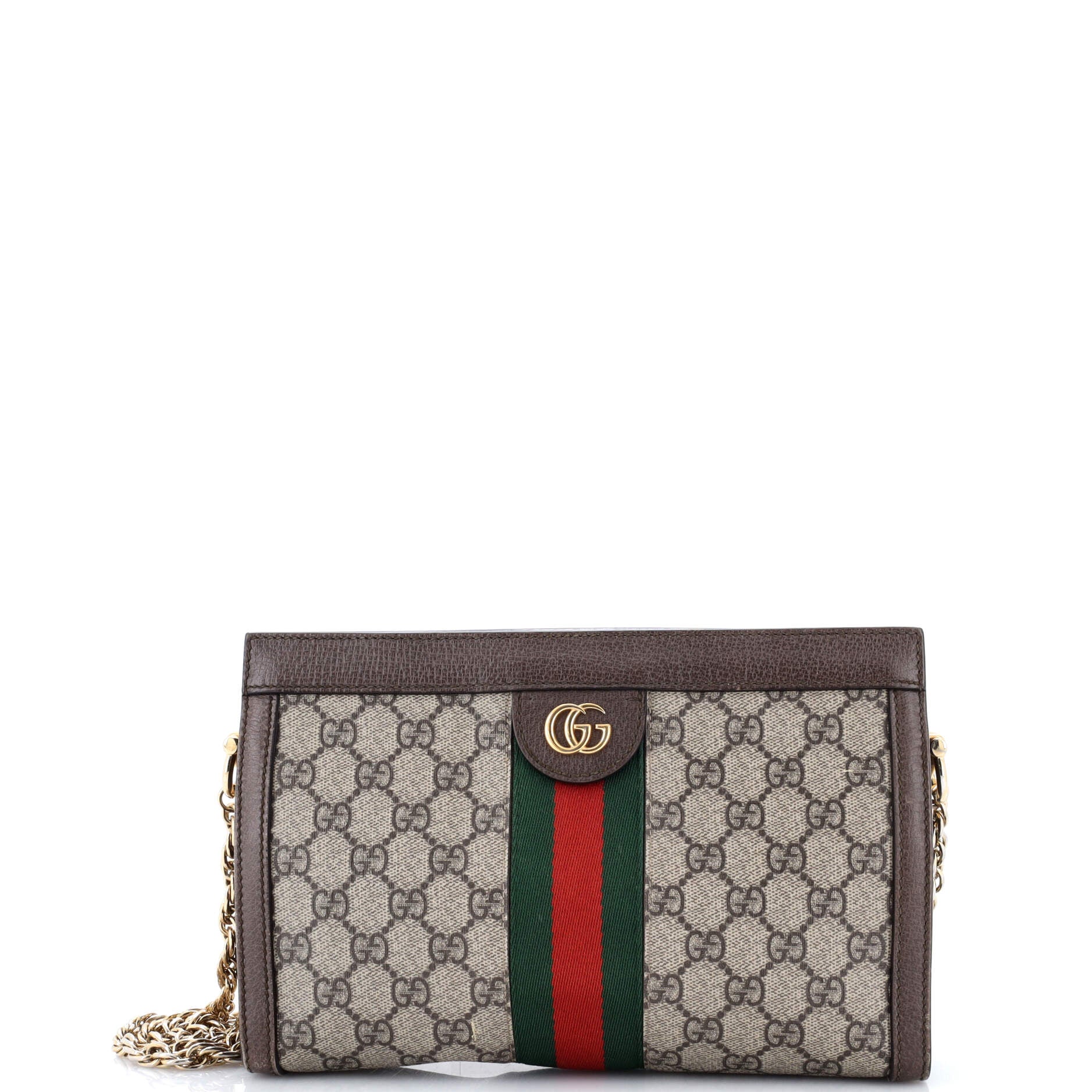 Ophidia Chain Shoulder Bag GG Coated Canvas Small