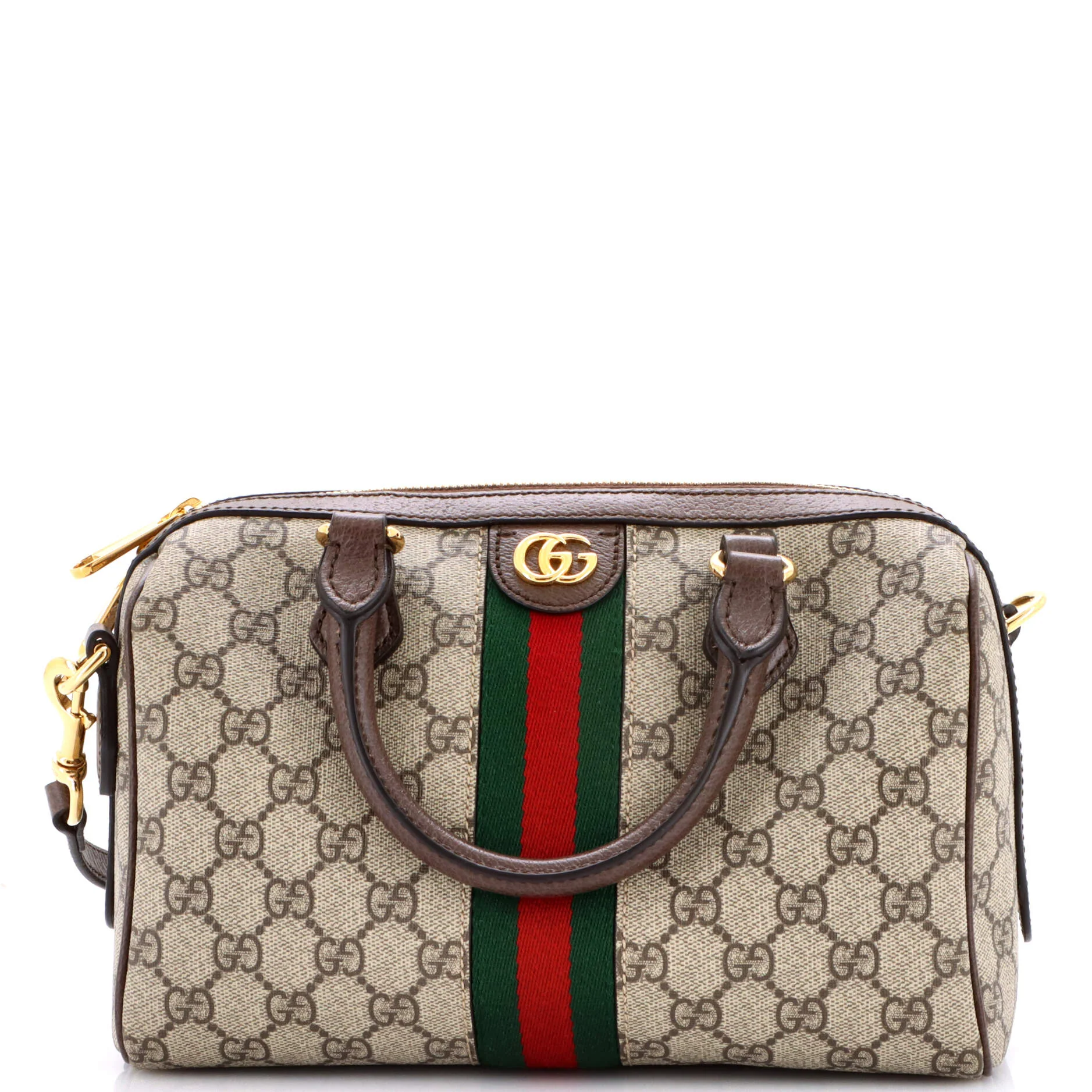 Ophidia Convertible Boston Bag GG Coated Canvas Small