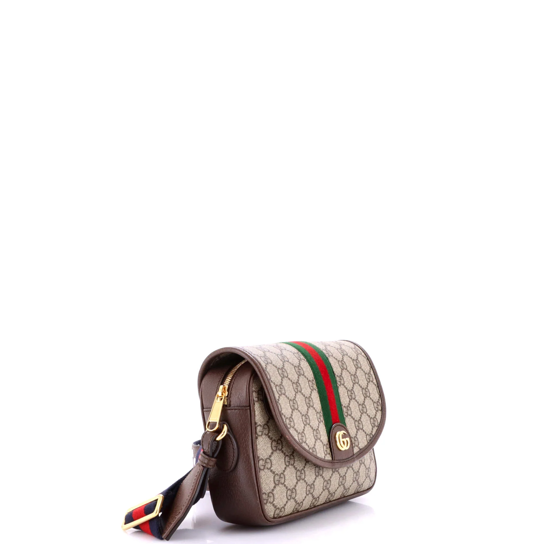 Ophidia Flap Shoulder Bag GG Coated Canvas with Leather Small - Image 2