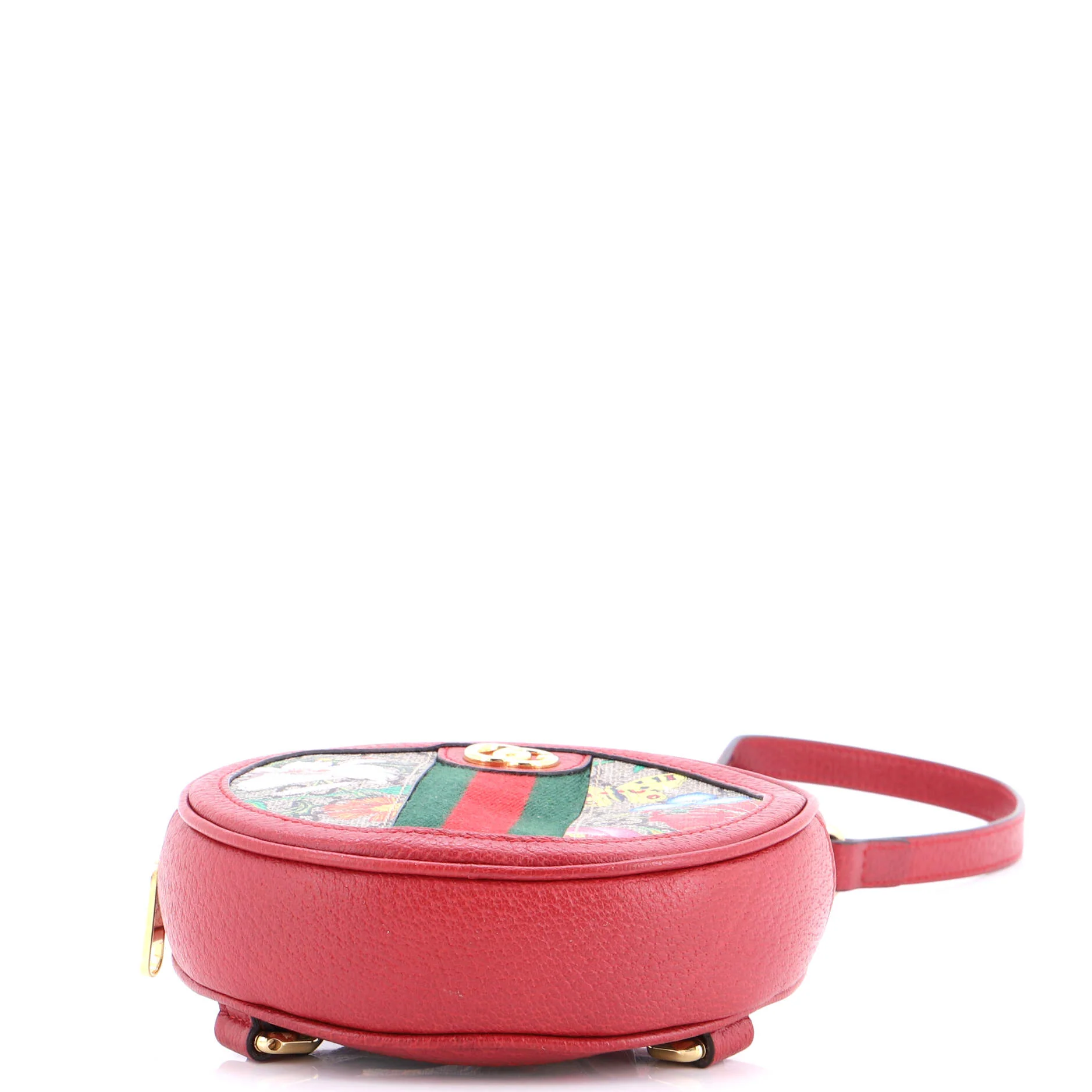 Ophidia Round Backpack Flora GG Coated Canvas Mini - Image 4