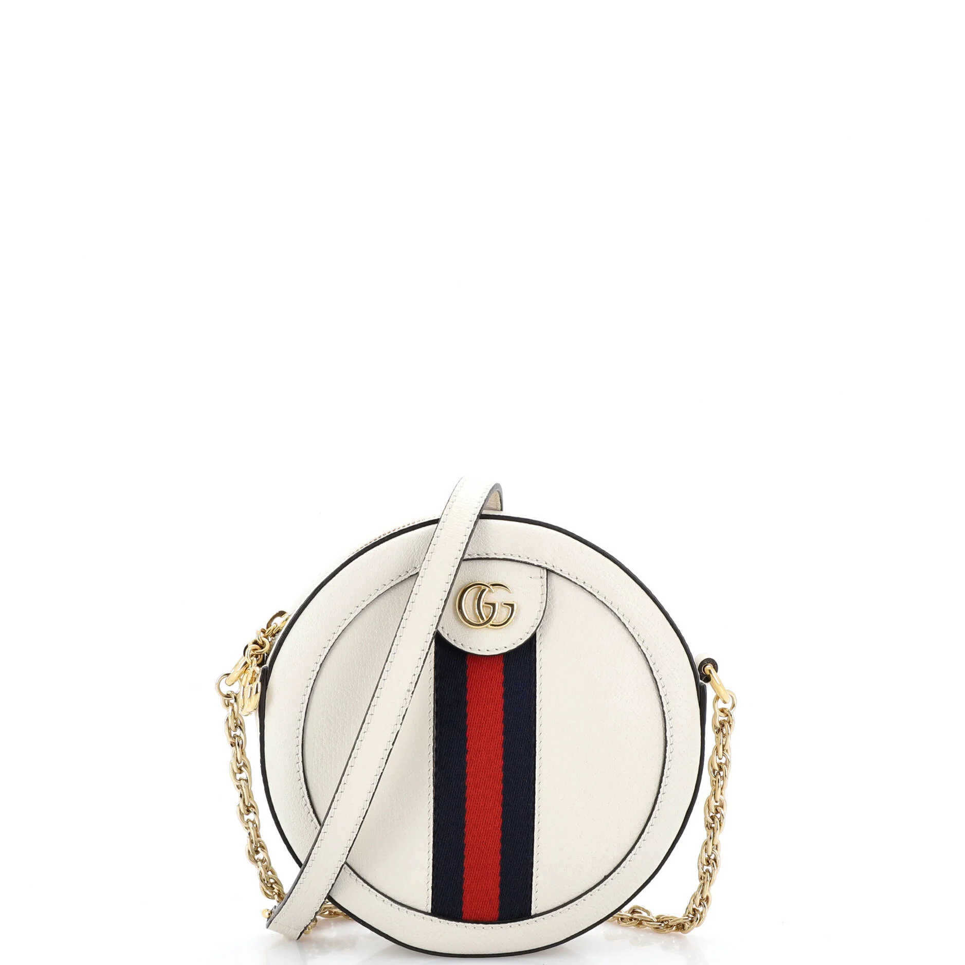 Ophidia Round Shoulder Bag Leather Mini