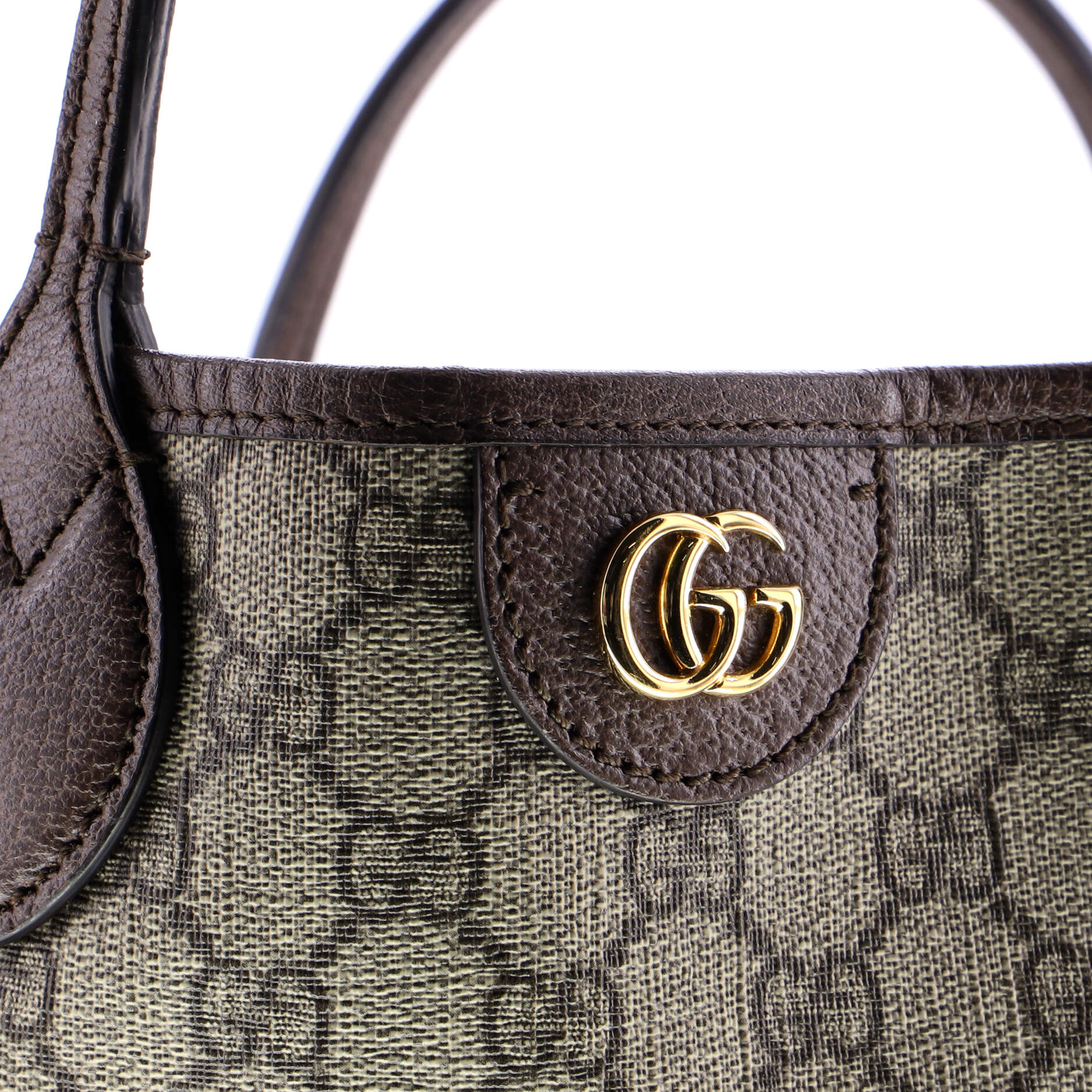 Ophidia Top Handle Shopping Tote GG Coated Canvas and Leather Medium - Image 7