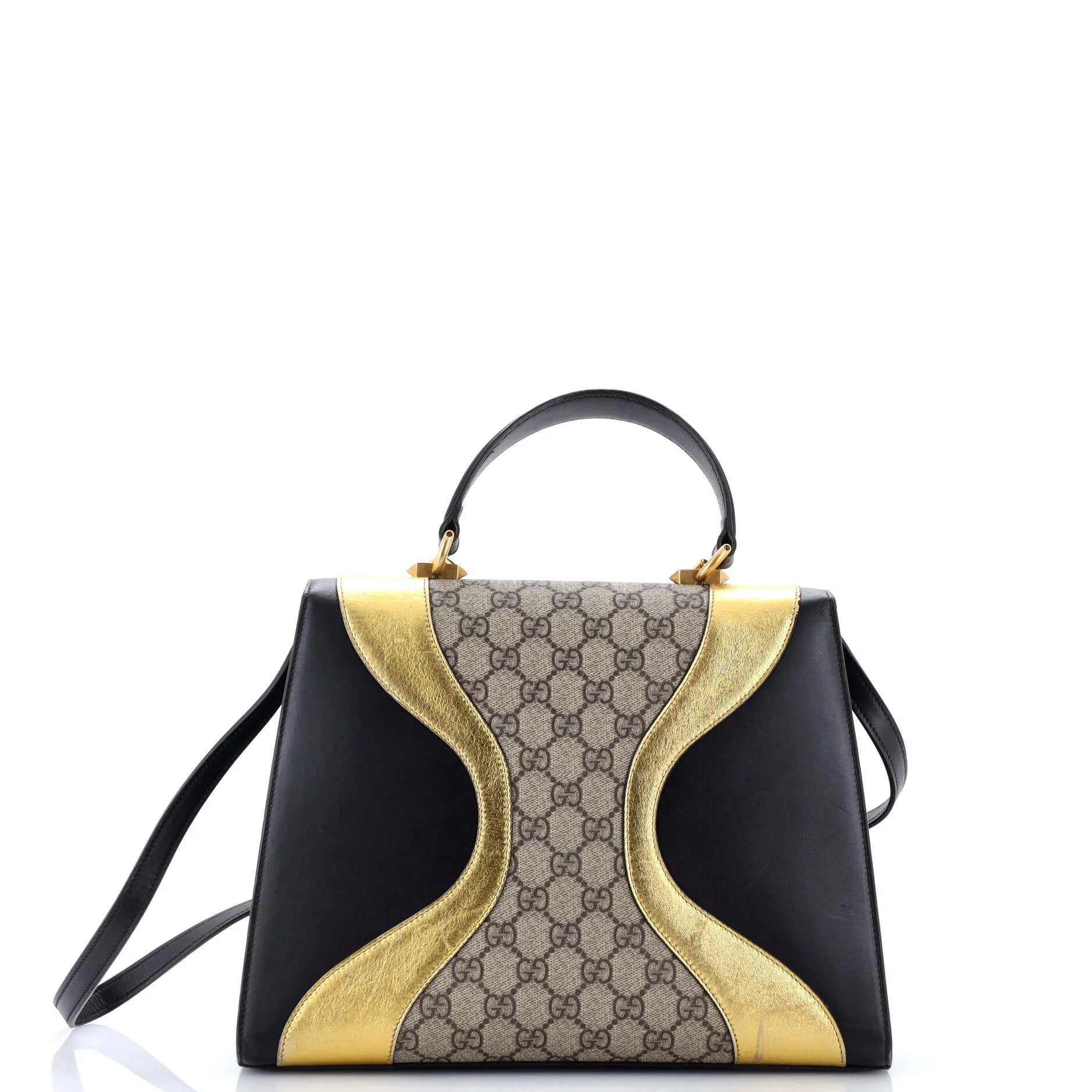 Osiride Top Handle Bag GG Coated Canvas and Leather Medium - Image 3